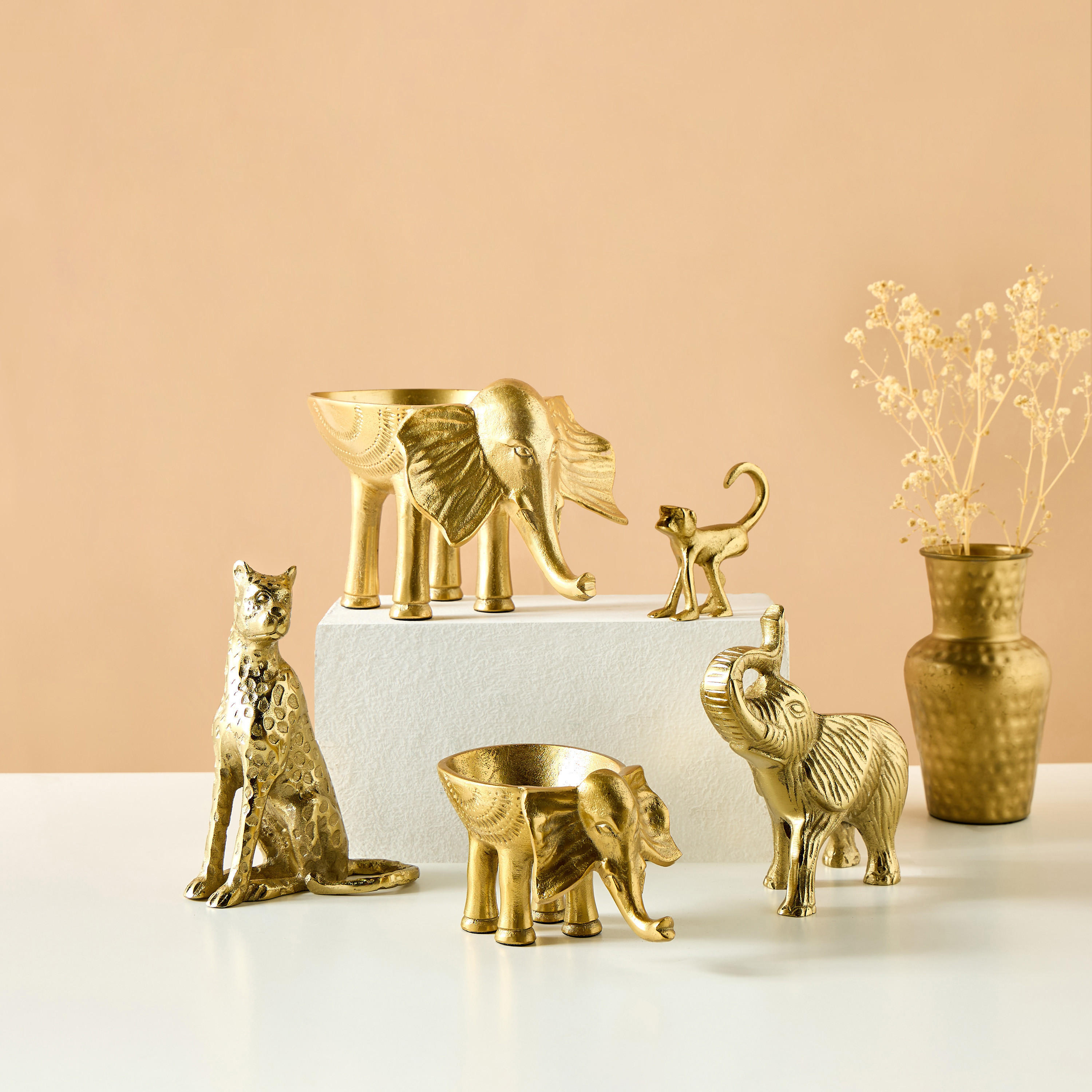 Decorative Elephant Bowl - 16 cms-household-decor-vasesandbowls-image-5