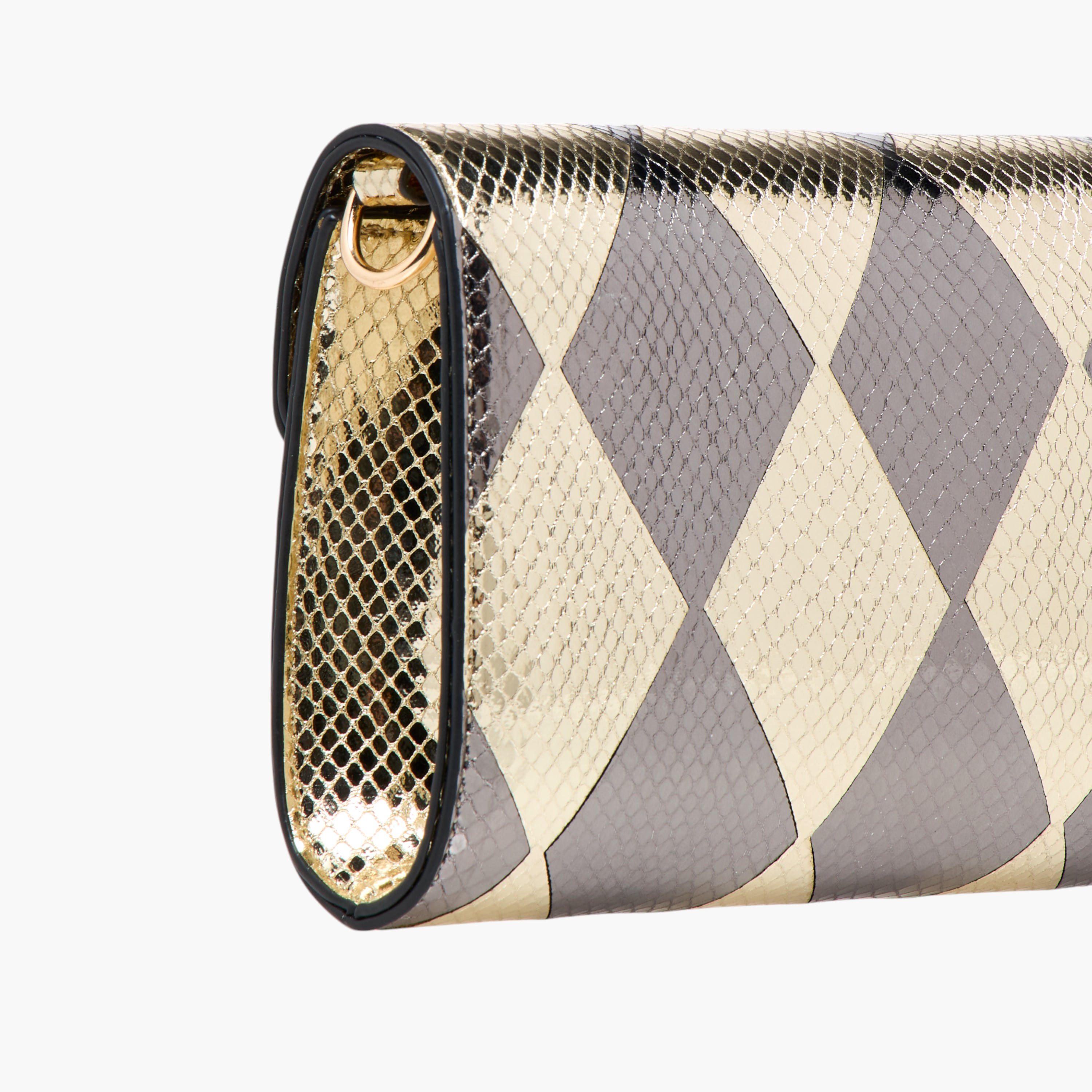 Elle Metallic Textured Crossbody Bag with Detachable Strap and Magnetic Button Closure-women-bagsandwallets-handbags-image-6
