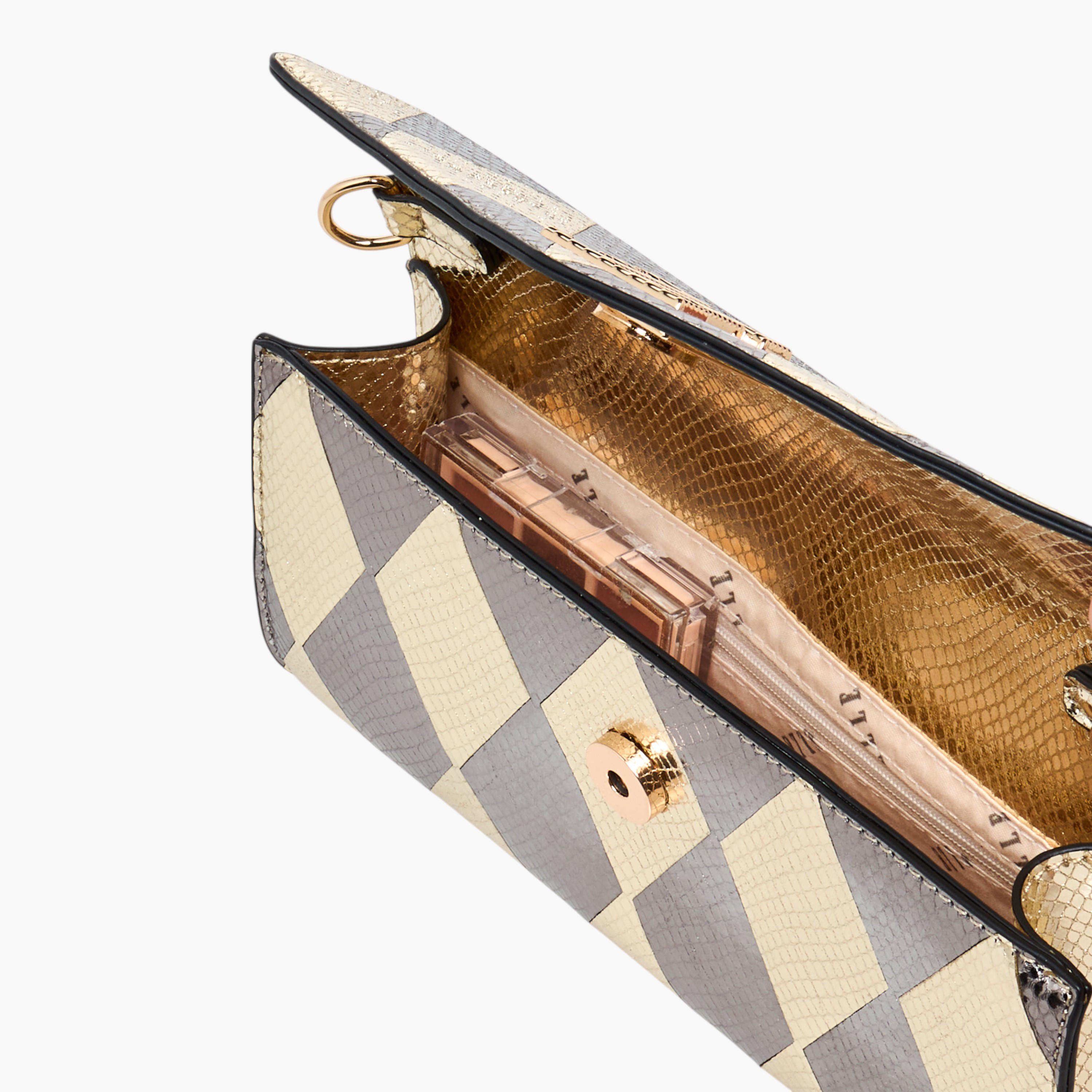 Elle Metallic Textured Crossbody Bag with Detachable Strap and Magnetic Button Closure-women-bagsandwallets-handbags-image-9
