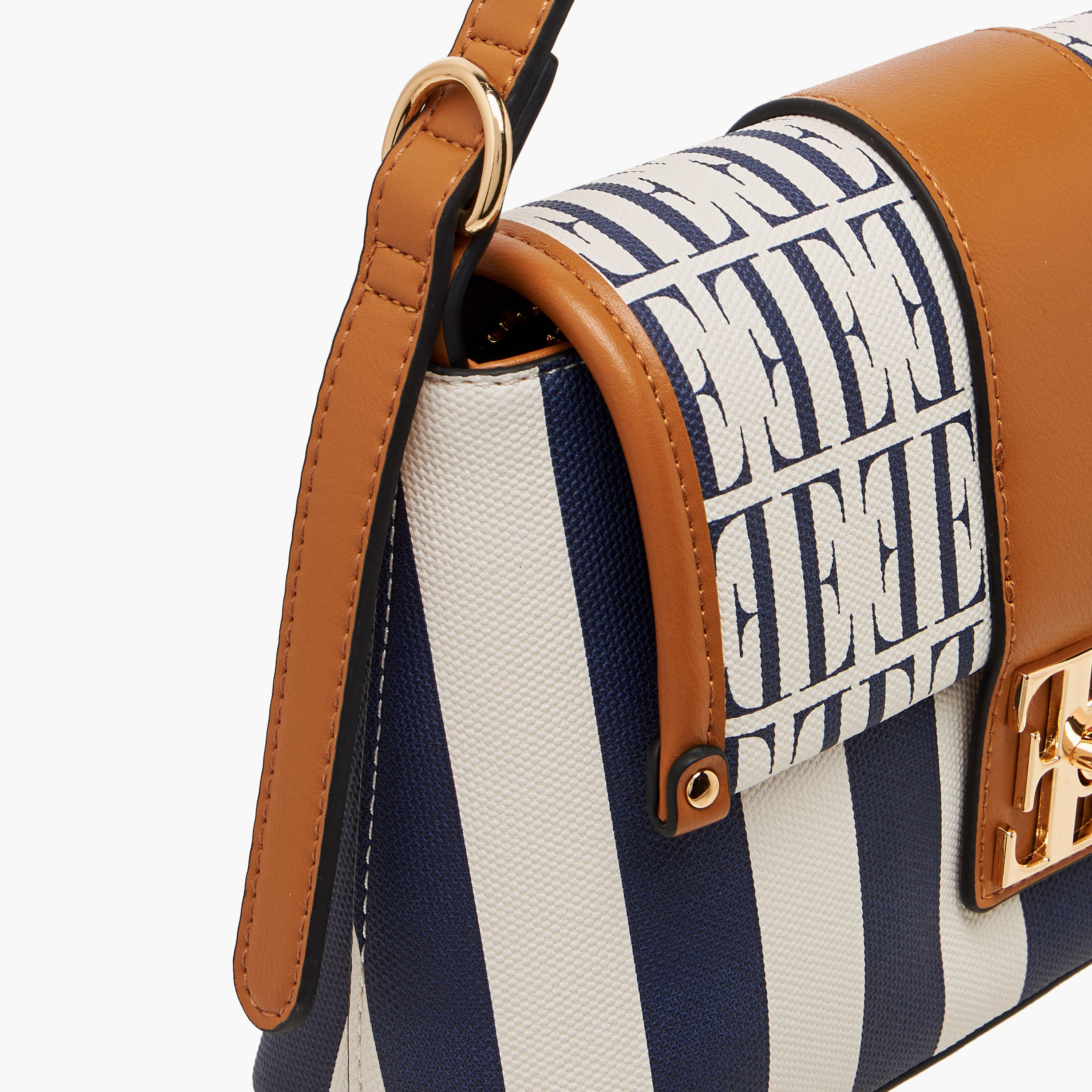 Elle Monogram Print Satchel Bag with Adjustable Strap-women-bagsandwallets-handbags-image-6
