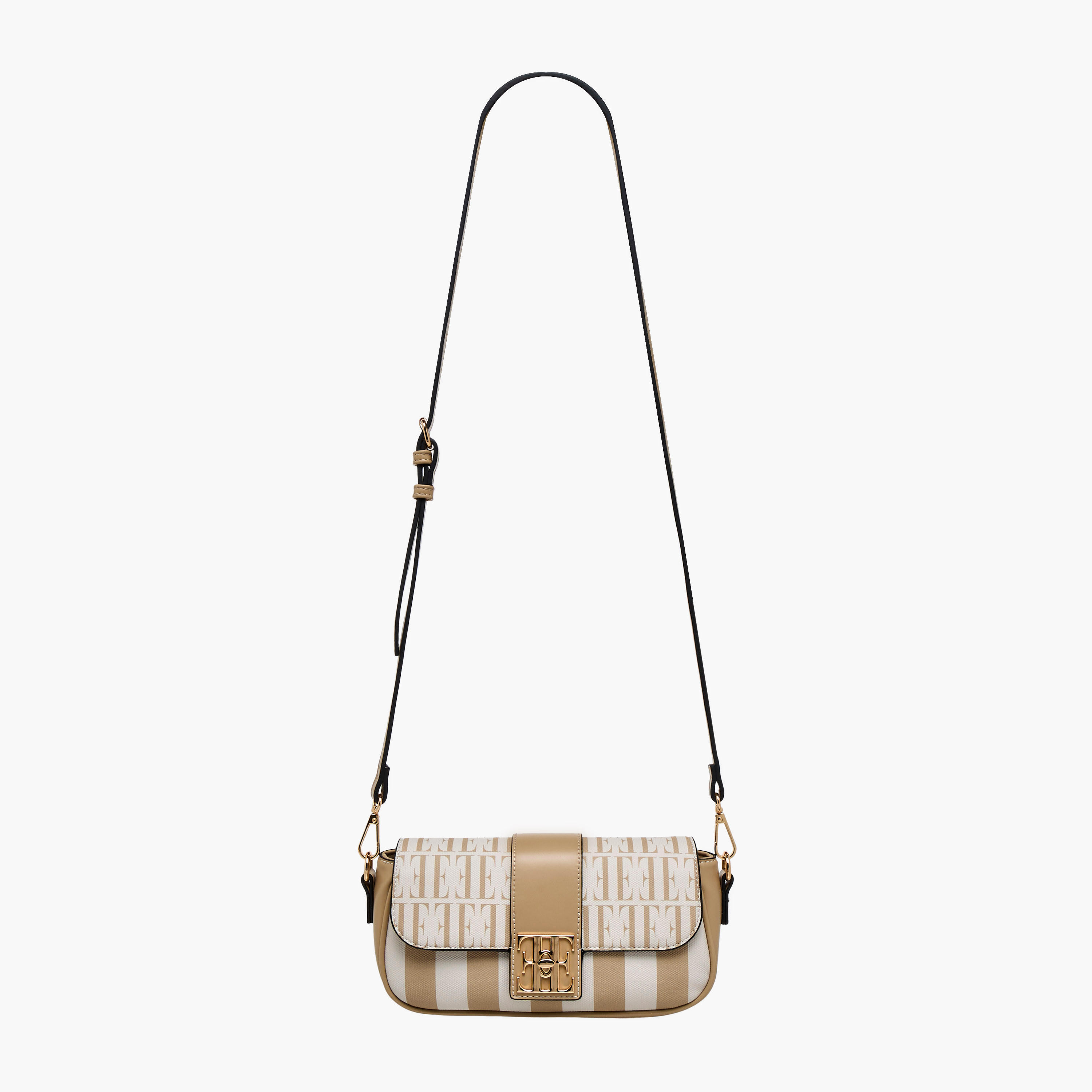 Elle Monogram Print Crossbody Bag with Chain Strap and Twist Lock Closure-women-bagsandwallets-handbags-image-4