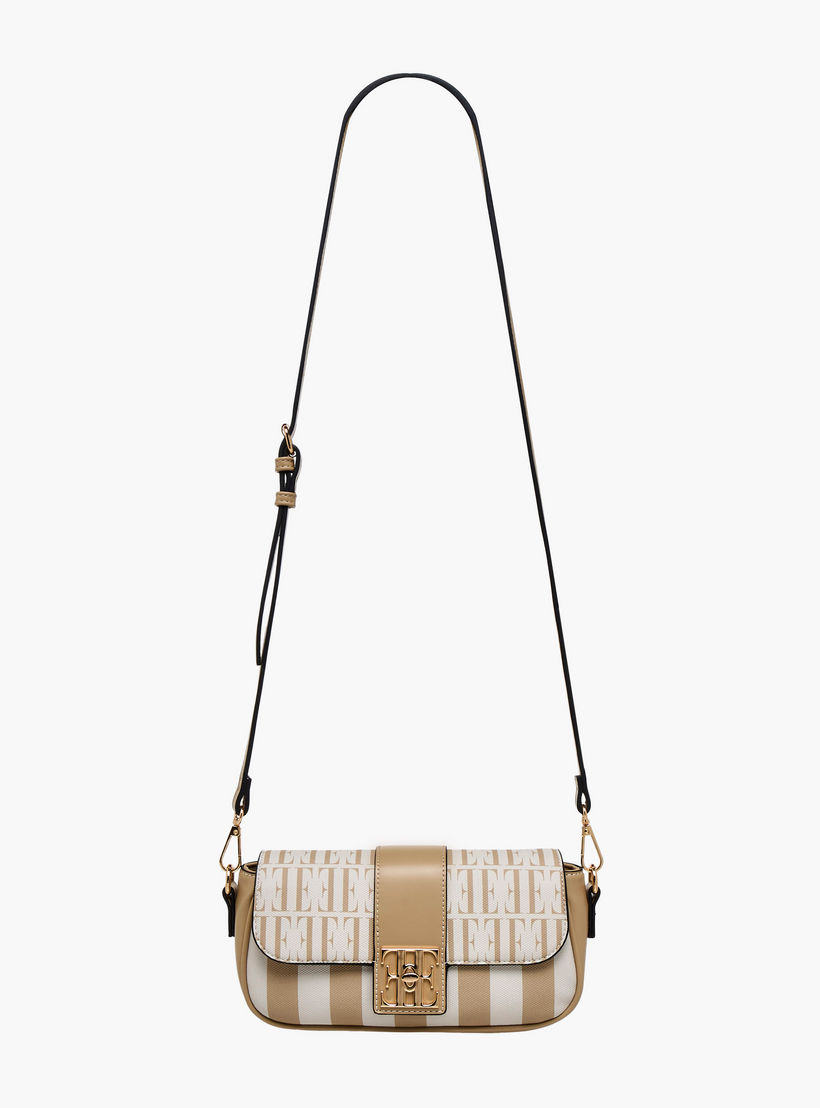 شنطة كروس بودي بحزام سلسلة وقفل إغلاق دوّار وطبعات مونوجرام من إيل-women-bagsandwallets-handbags-image-4