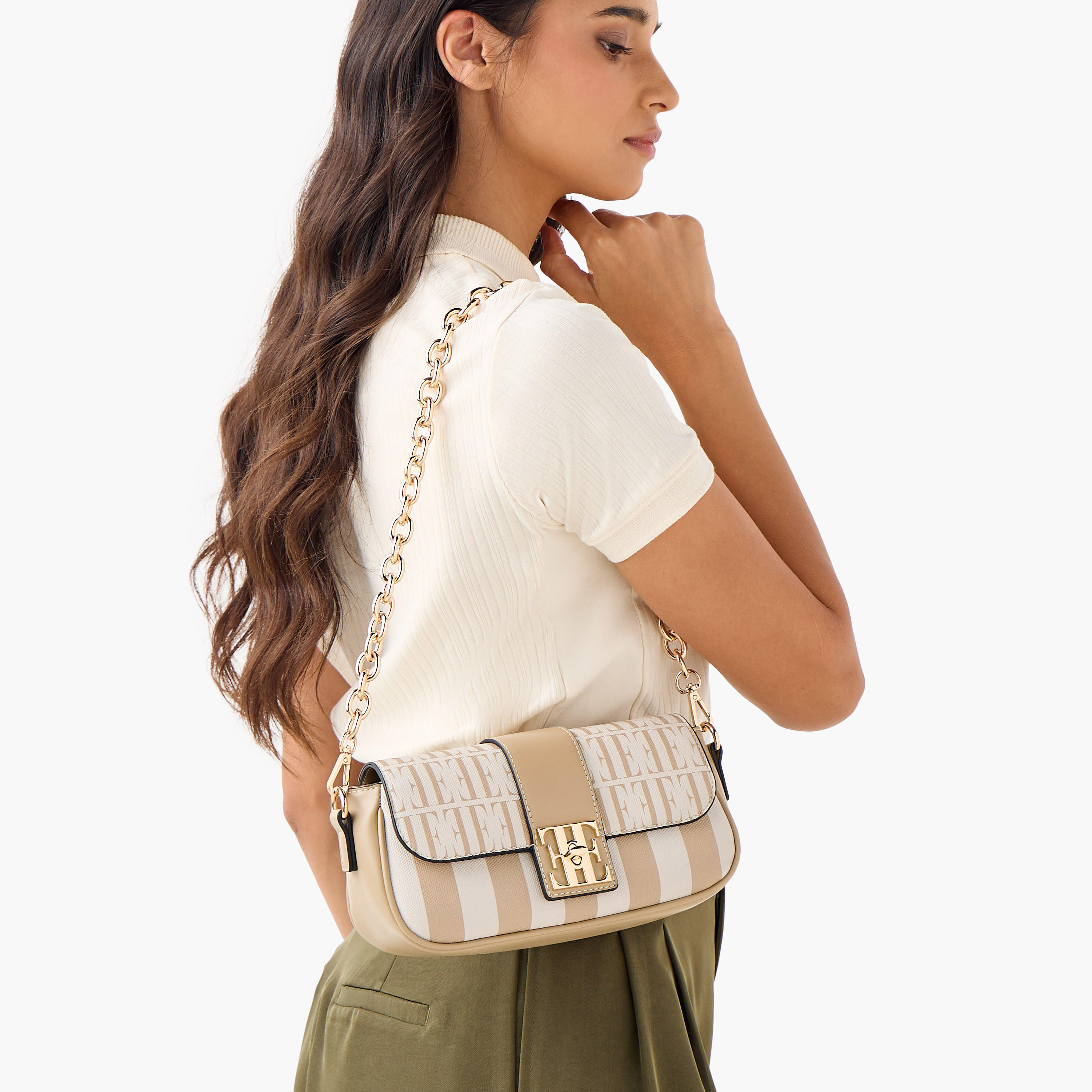 Elle Monogram Print Crossbody Bag with Chain Strap and Twist Lock Closure-women-bagsandwallets-handbags-image-9