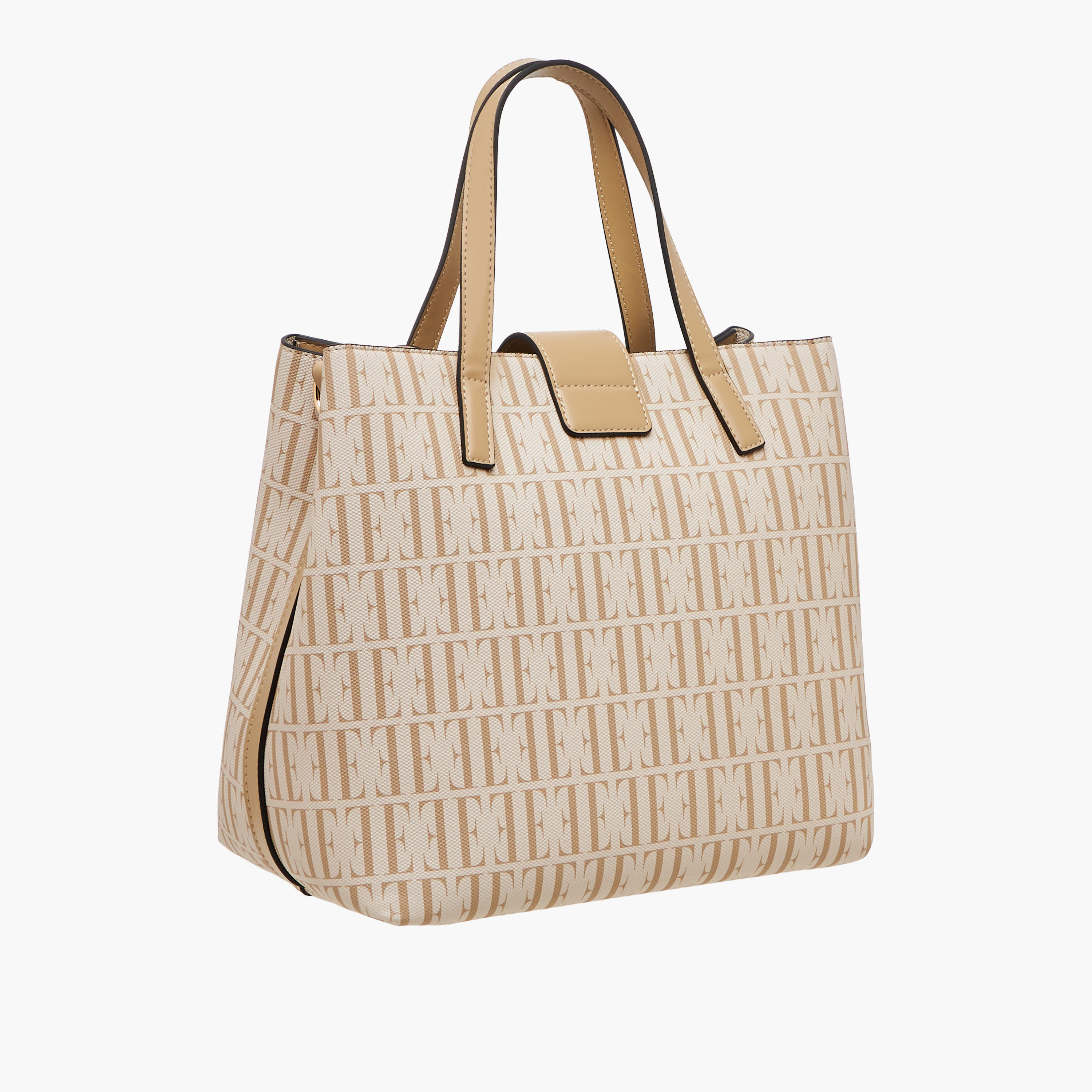 شنطة توتي بطبعات مونوجرام ومقبض مزدوج وقفل إغلاق تويست من إيل-women-bagsandwallets-handbags-image-4