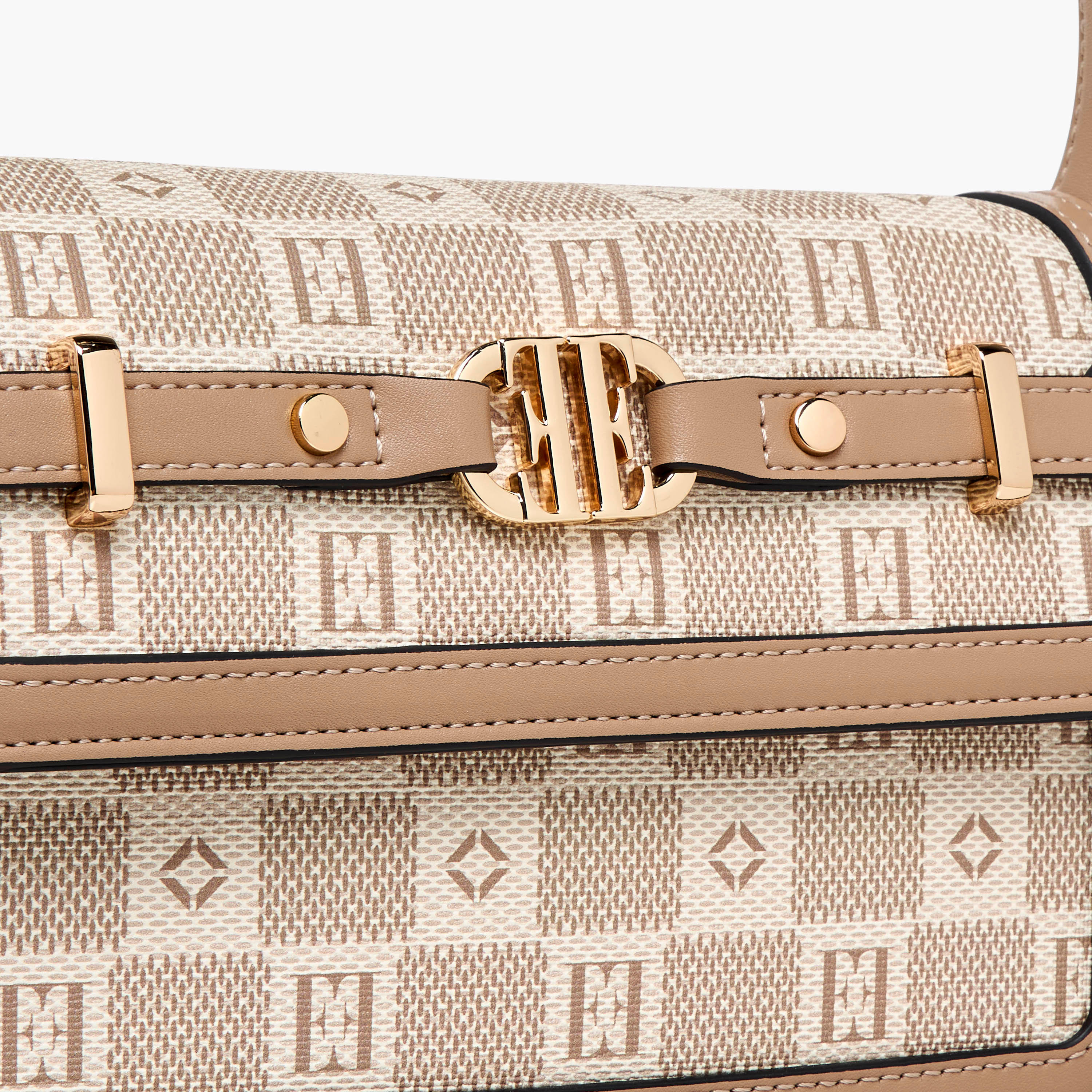 Elle Monogram Print Crossbody Bag with Adjustable Strap and Flap Closure-women-bagsandwallets-handbags-image-5