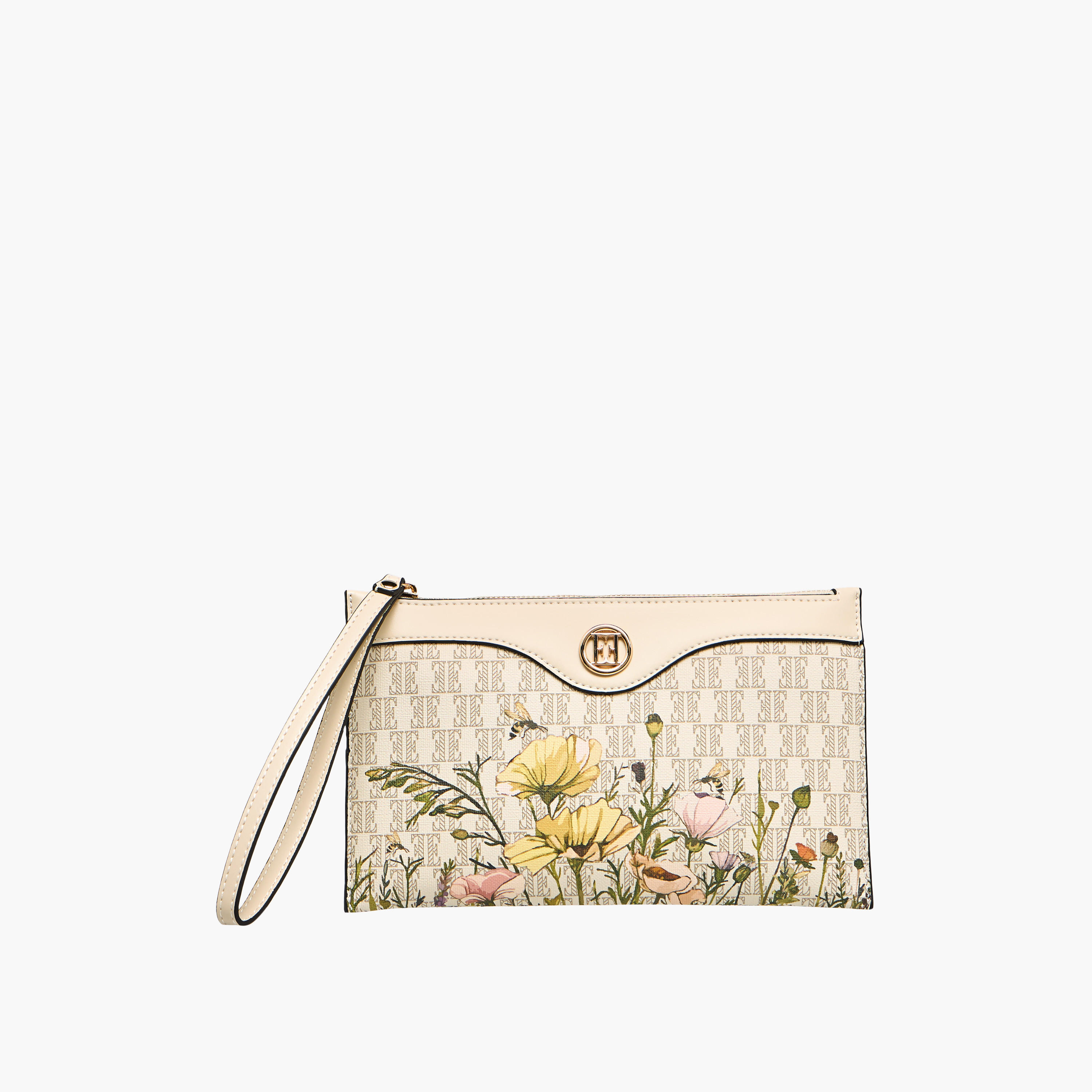 شنطة كلاتش بسحاب إغلاق وطبعات مونوجرام من إيل-women-bagsandwallets-handbags-image-1