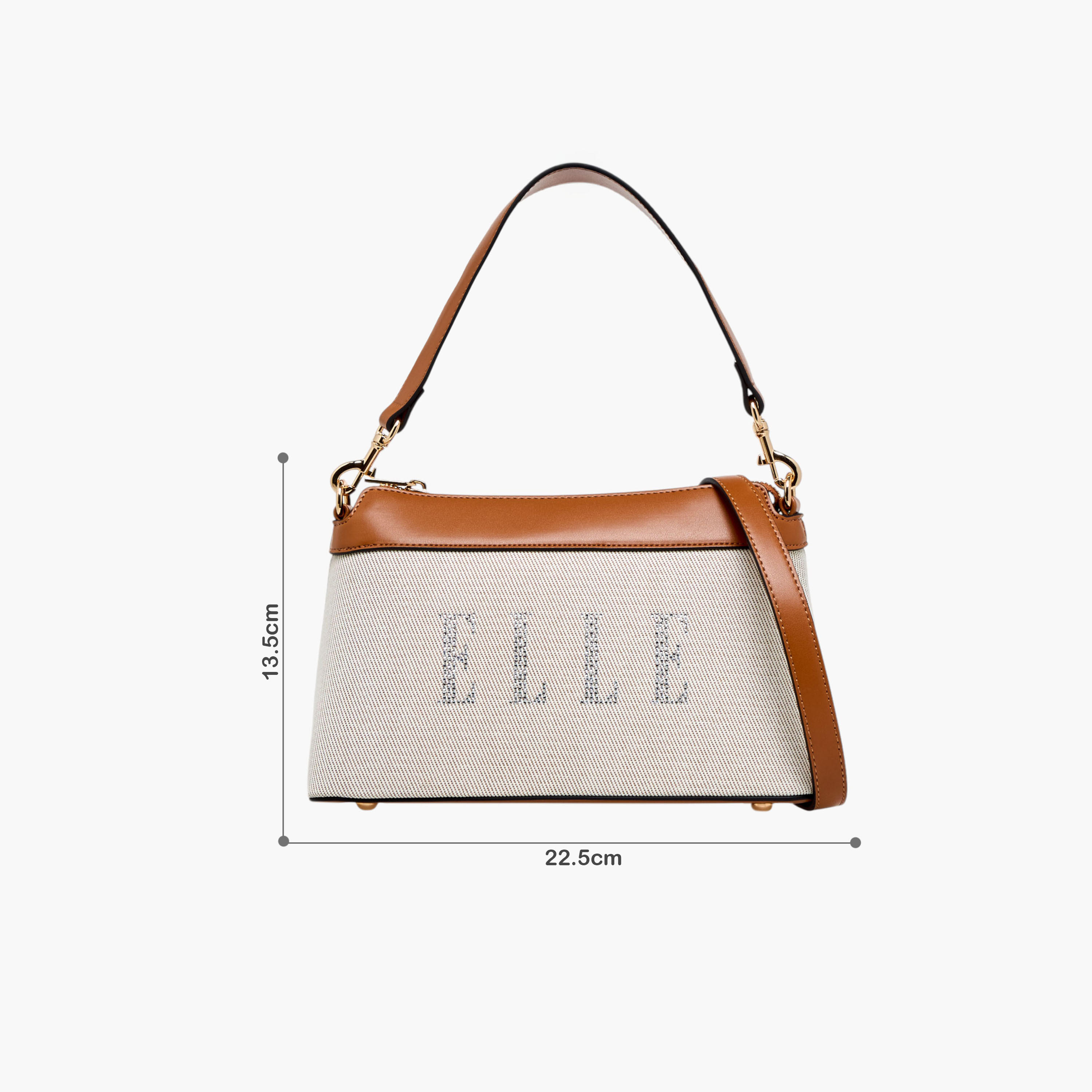 شنطة كروس بودي بتفاصيل شعار وحزام قابل للتعديل وسحاب إغلاق من إيل-women-bagsandwallets-handbags-image-2