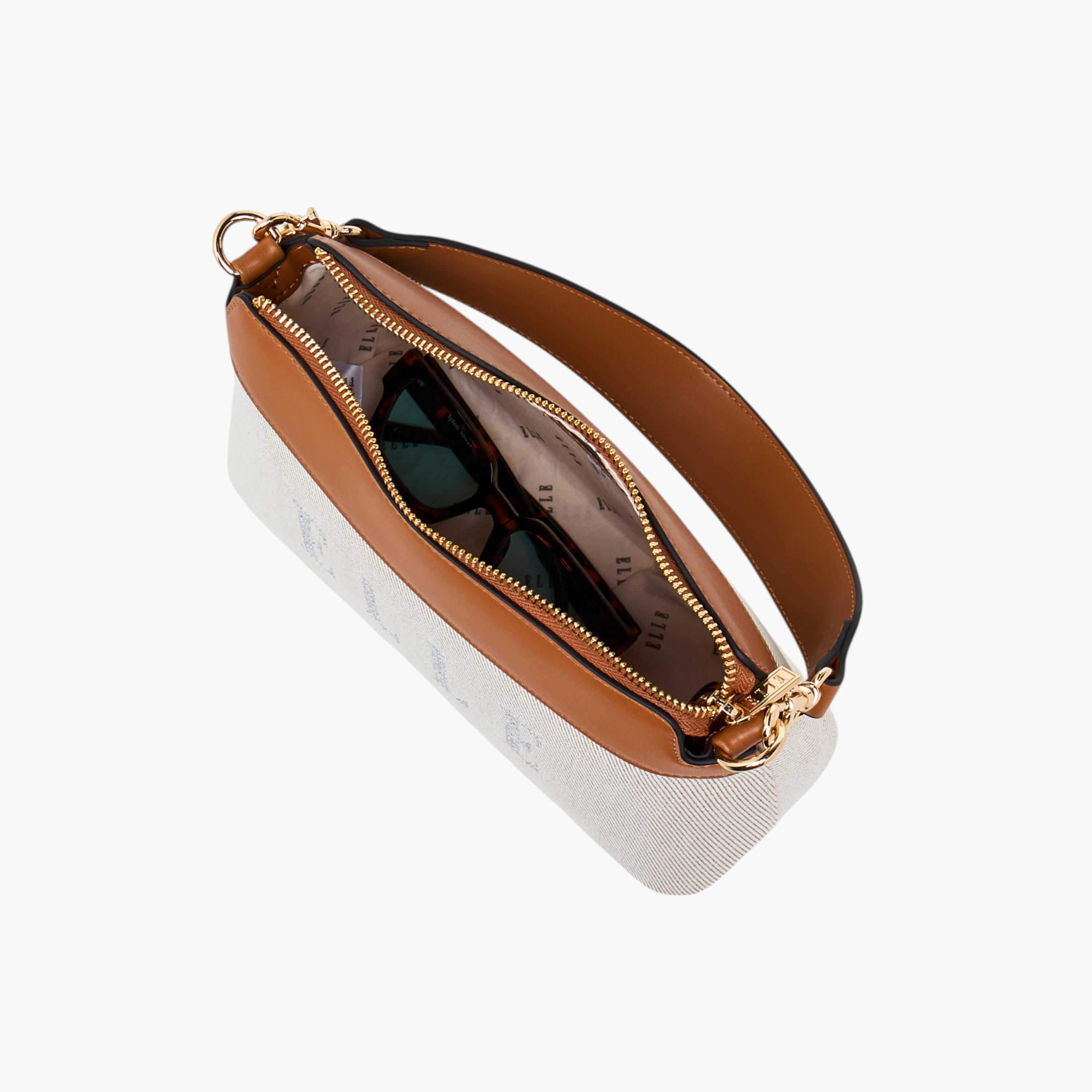Elle Logo Detail Crossbody Bag with Adjustable Strap and Zip Closure-women-bagsandwallets-handbags-image-10