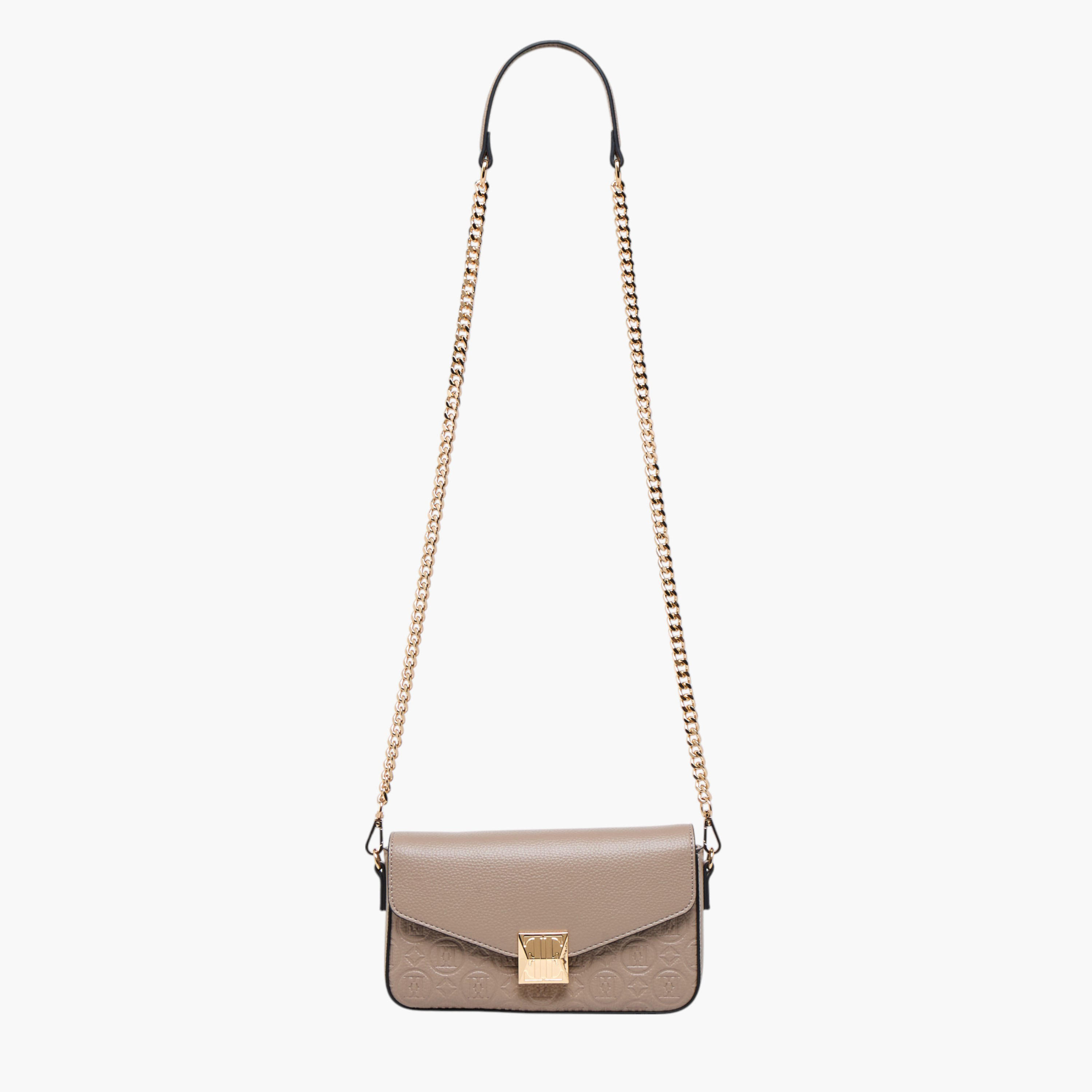 شنطة كروس بودي بنقوش مونوجرام وحزلم سلسلة قابل للفصل وطية إغلاق من إيل-women-bagsandwallets-handbags-image-3