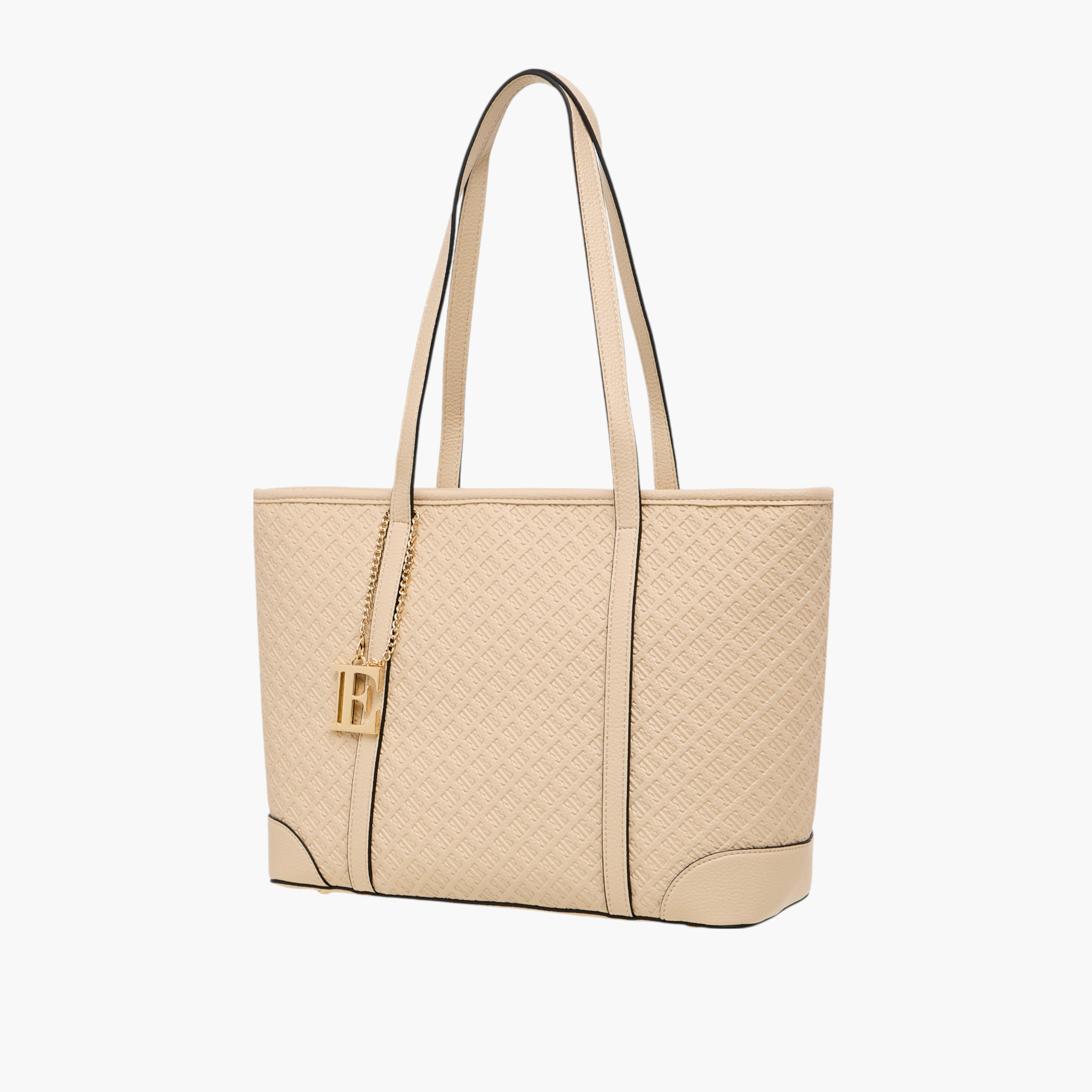 Elle Monogram Embossed Tote Bag with Zip Closure-women-bagsandwallets-handbags-image-4
