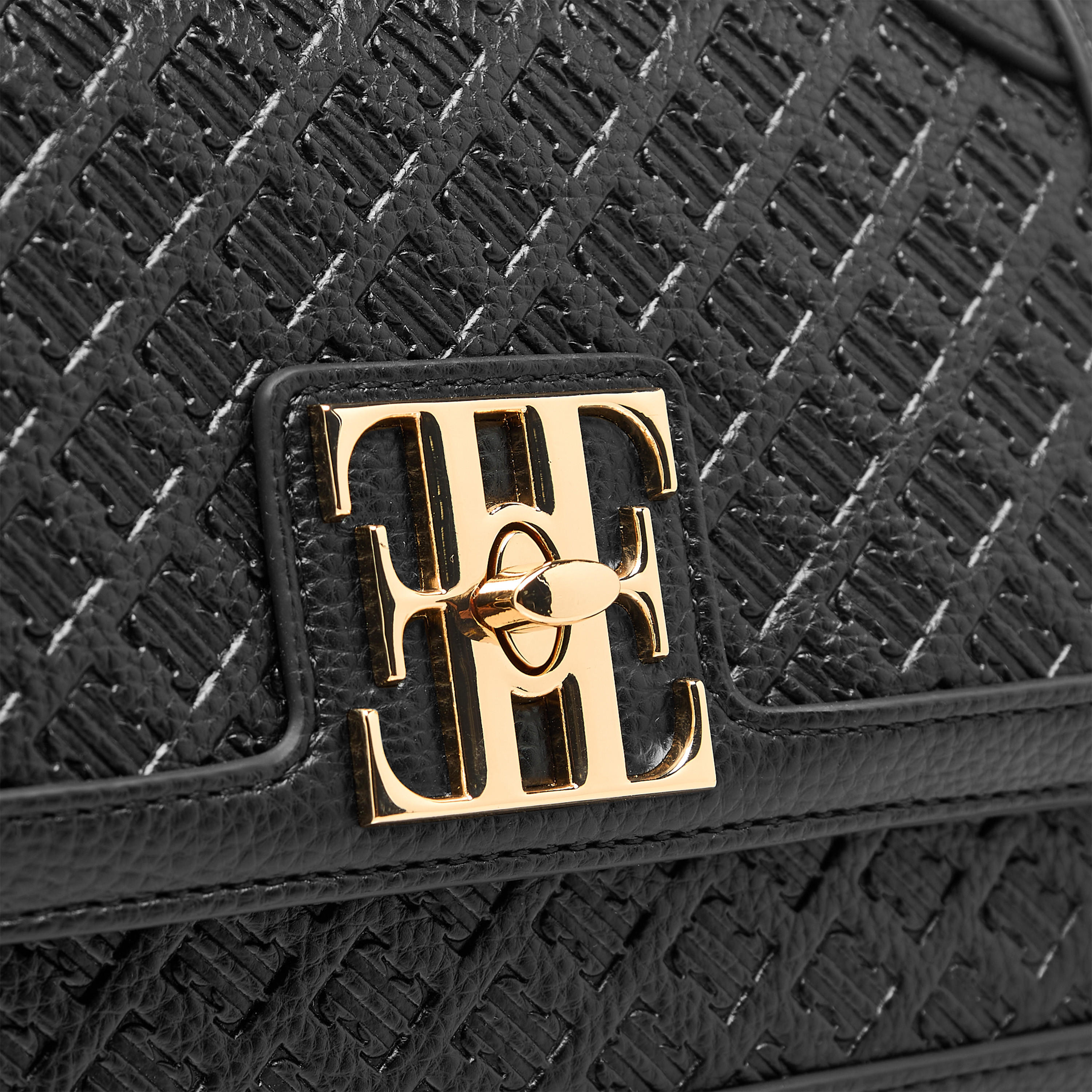 Elle Monogram Embossed Crossbody Bag with Chain Strap and Flap Closure-women-bagsandwallets-handbags-image-5