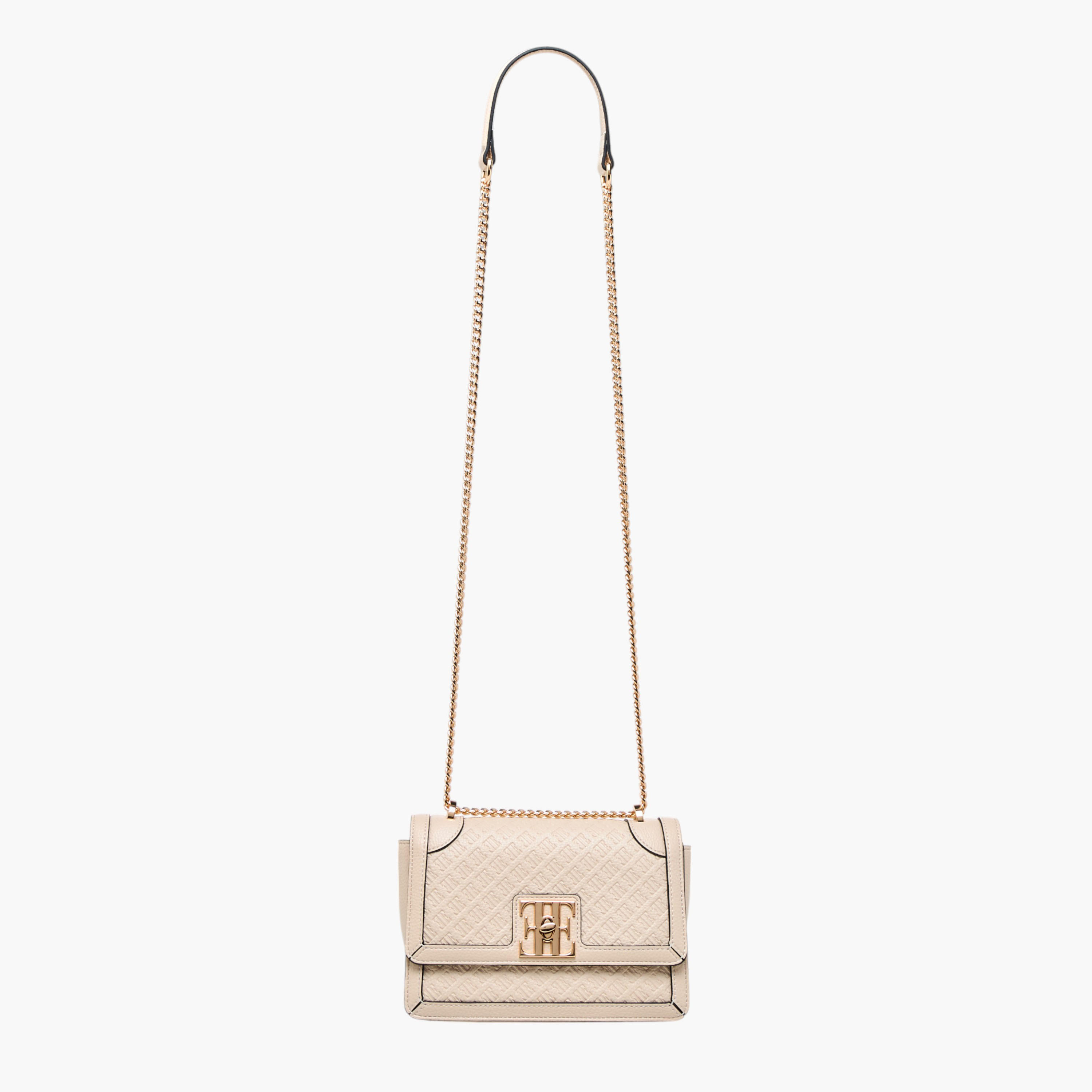 Elle Monogram Embossed Crossbody Bag with Chain Strap and Flap Closure-women-bagsandwallets-handbags-image-3