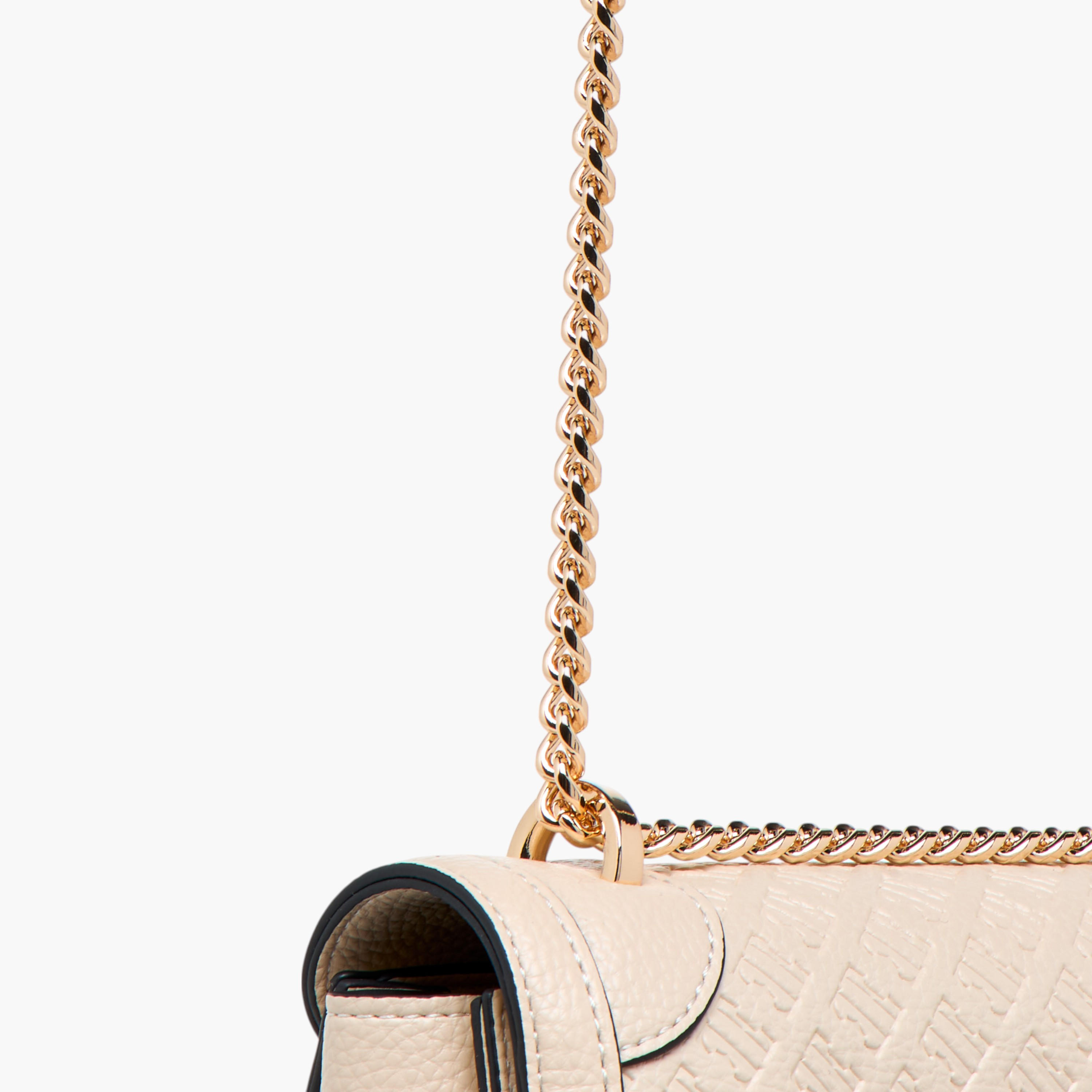 Elle Monogram Embossed Crossbody Bag with Chain Strap and Flap Closure-women-bagsandwallets-handbags-image-6