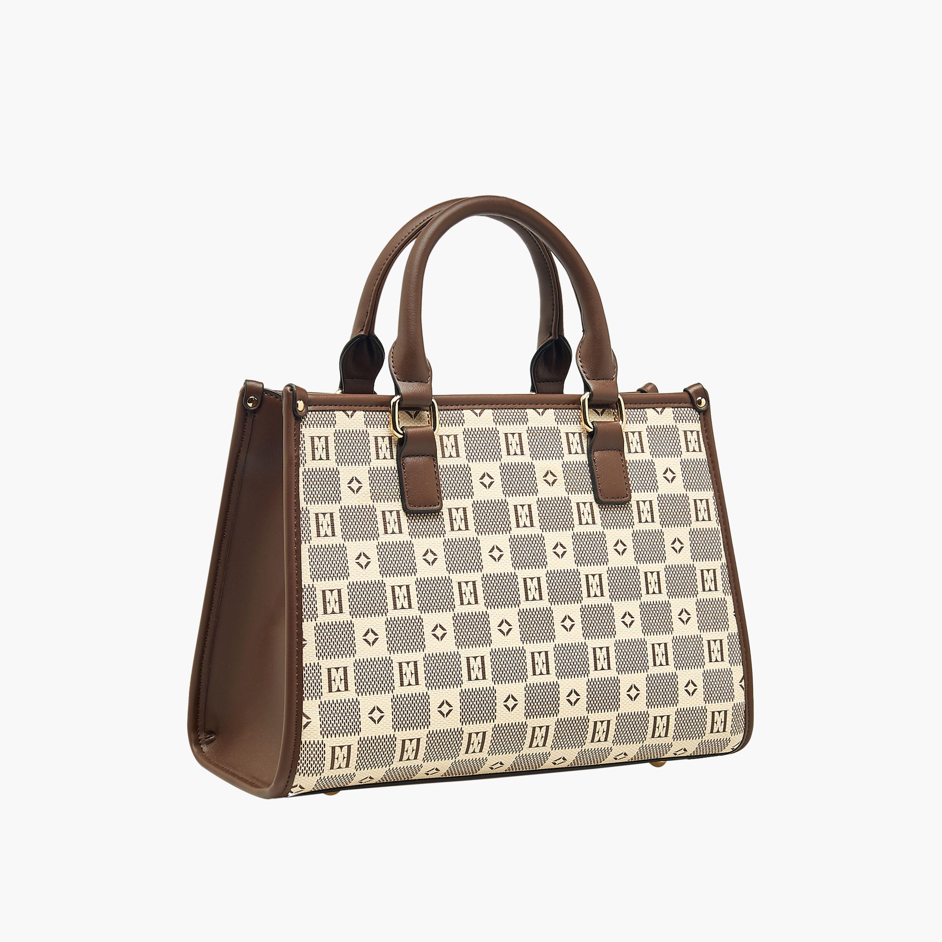 شنطة توتي بسحاب إغلاق ومقابض مزدوجة وطبعات مونوجرام من إيل-women-bagsandwallets-handbags-image-5