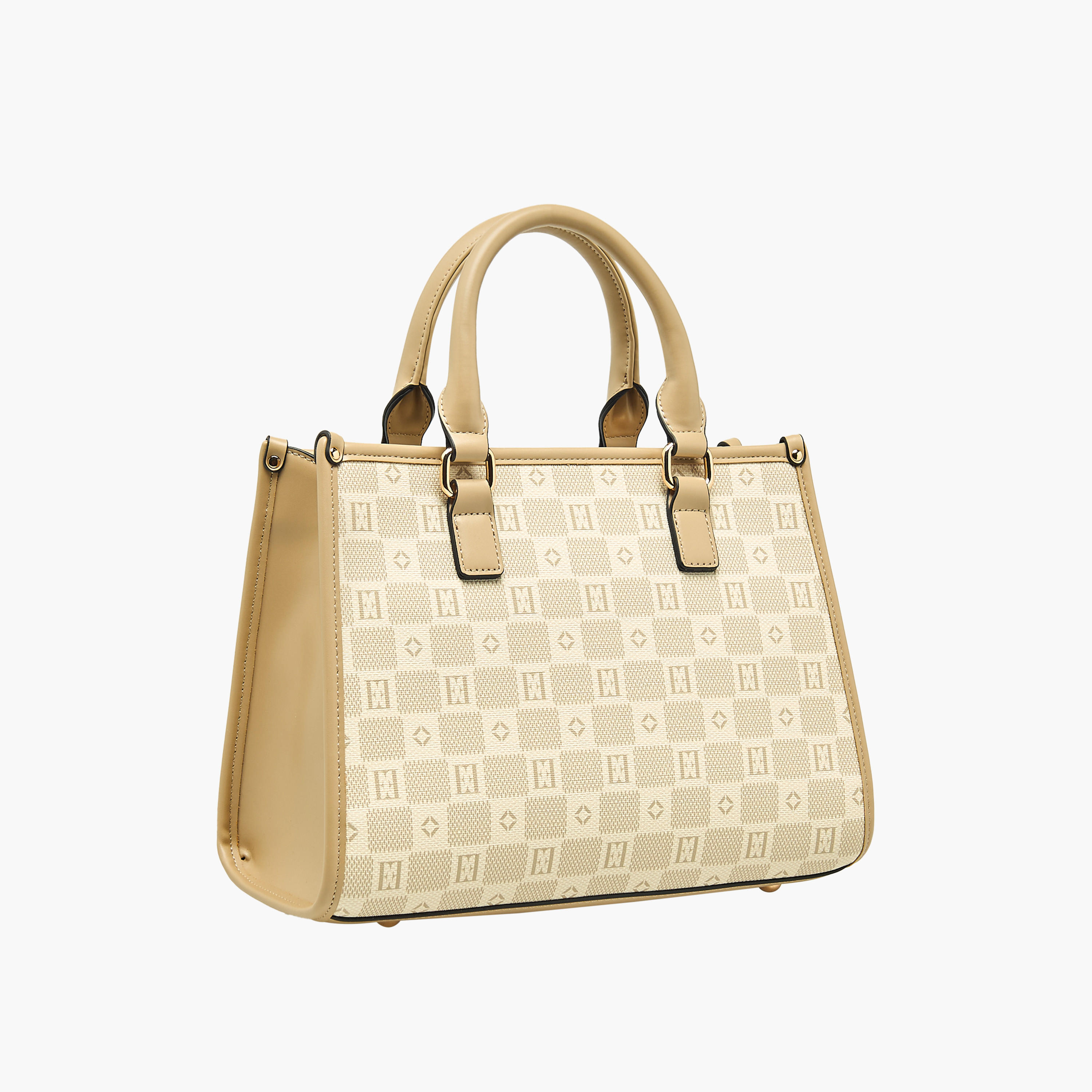 شنطة توتي بسحاب إغلاق ومقابض مزدوجة وطبعات مونوجرام من إيل-women-bagsandwallets-handbags-image-5