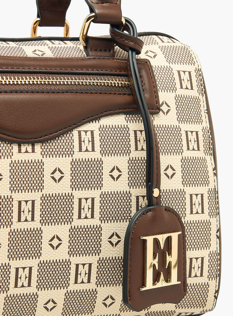 شنطة توتي بسحاب إغلاق ومقابض مزدوجة وطبعات مونوجرام من إيل-women-bagsandwallets-handbags-image-6