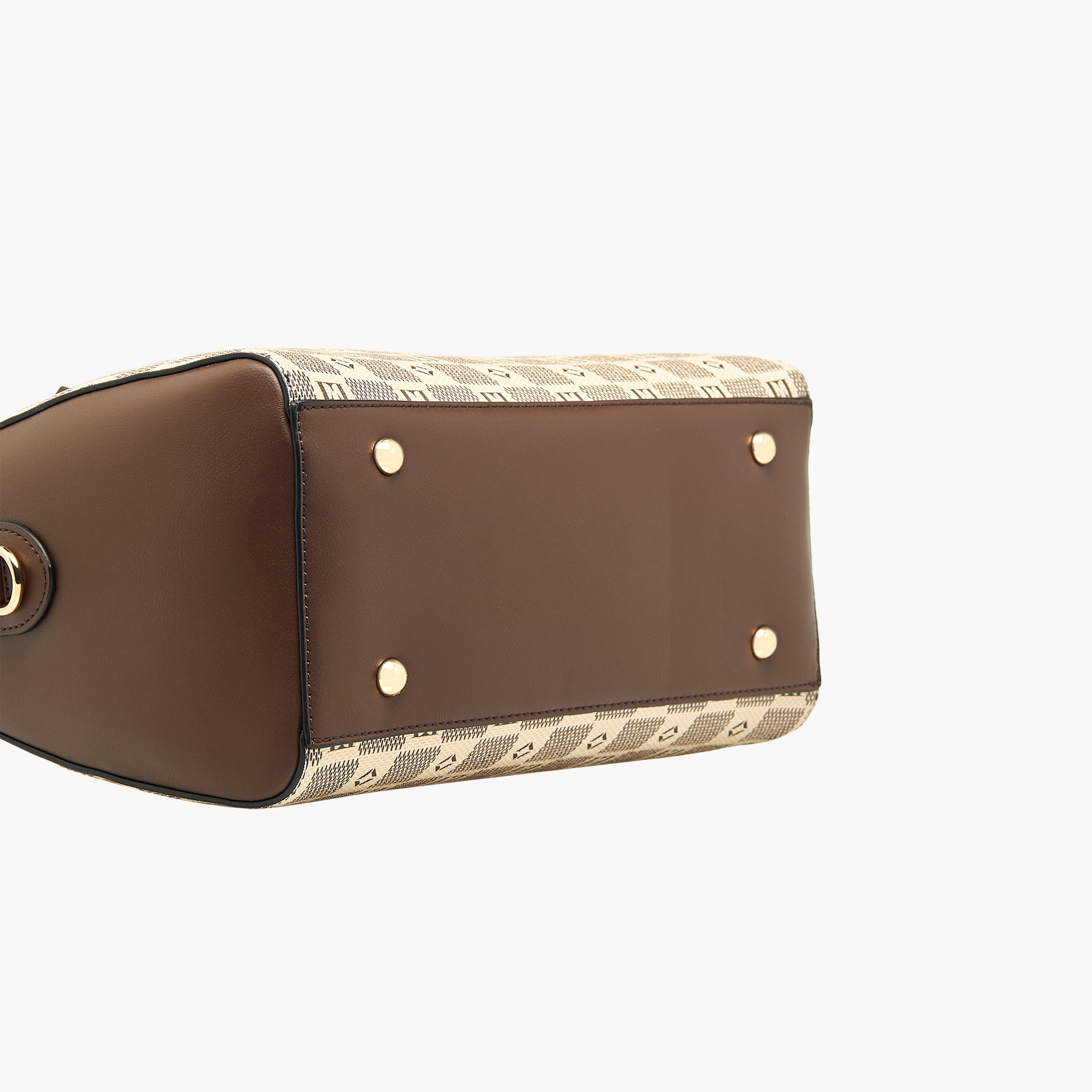 شنطة توتي بسحاب إغلاق ومقابض مزدوجة وطبعات مونوجرام من إيل-women-bagsandwallets-handbags-image-8