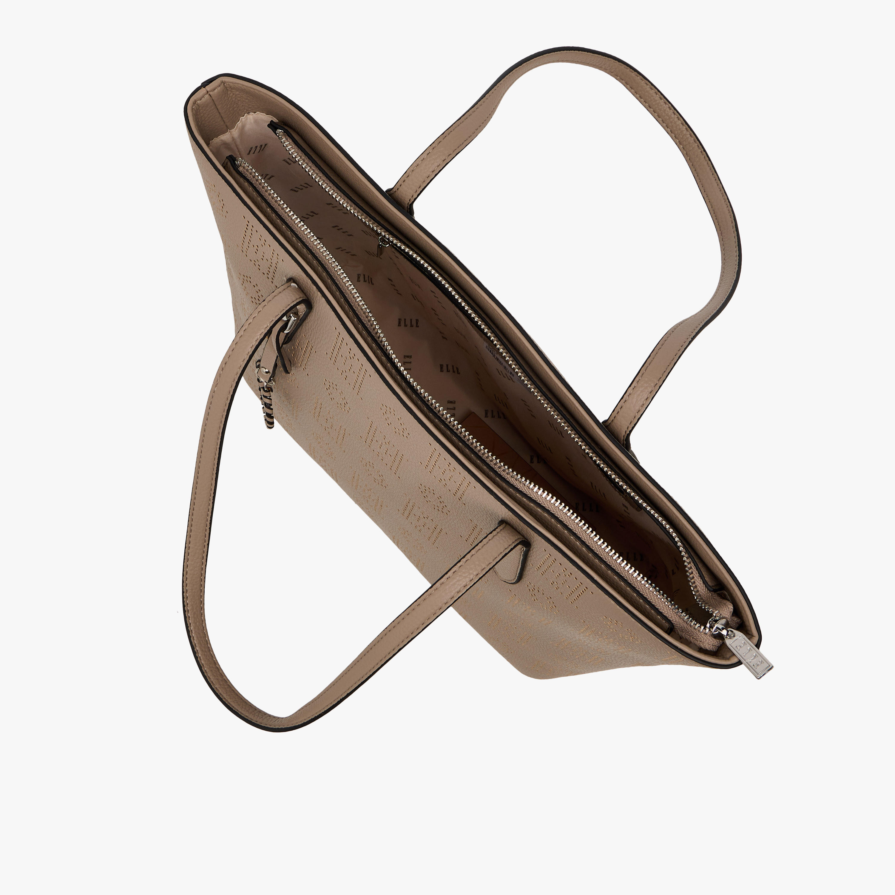 Elle Laser Cut Tote Bag with Double Handle and Zip Closure-women-bagsandwallets-handbags-image-8