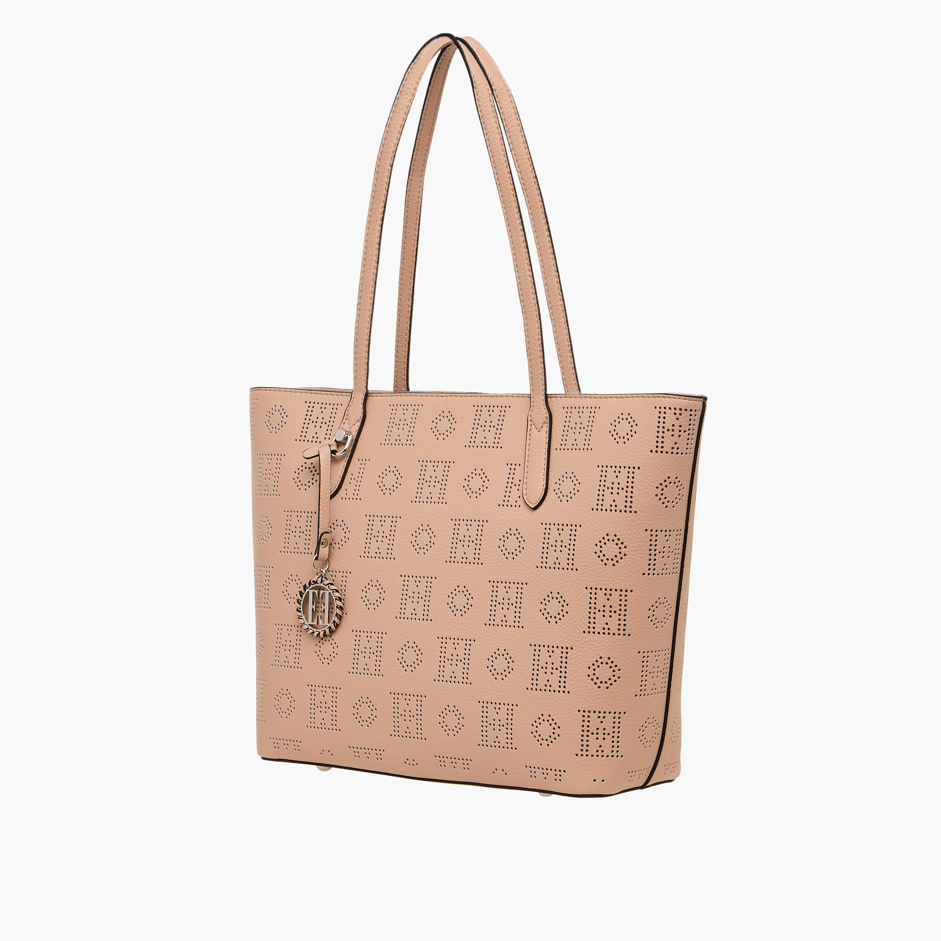 Elle Laser Cut Tote Bag with Double Handle and Zip Closure-women-bagsandwallets-handbags-image-3