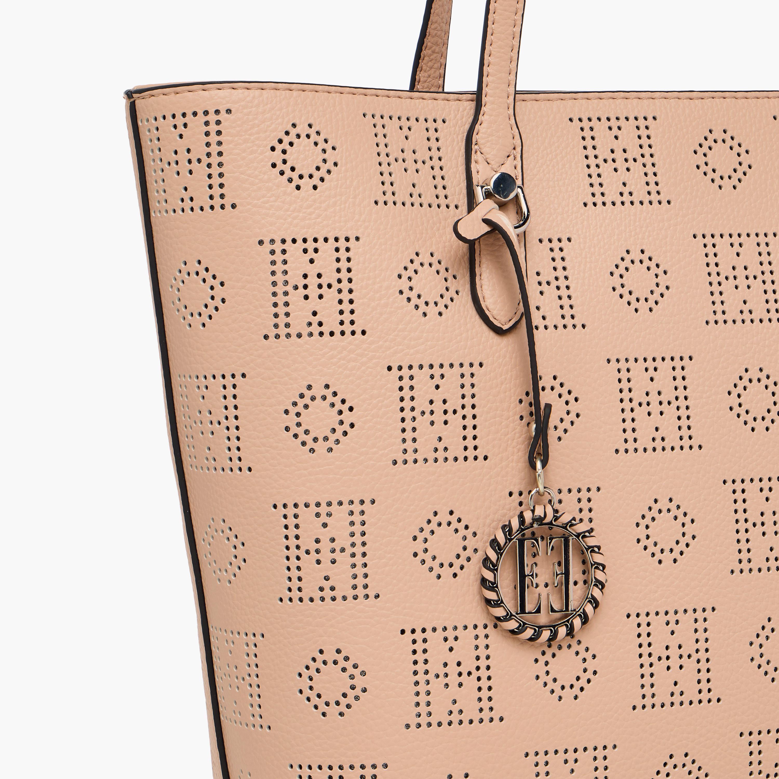 Elle Laser Cut Tote Bag with Double Handle and Zip Closure-women-bagsandwallets-handbags-image-6