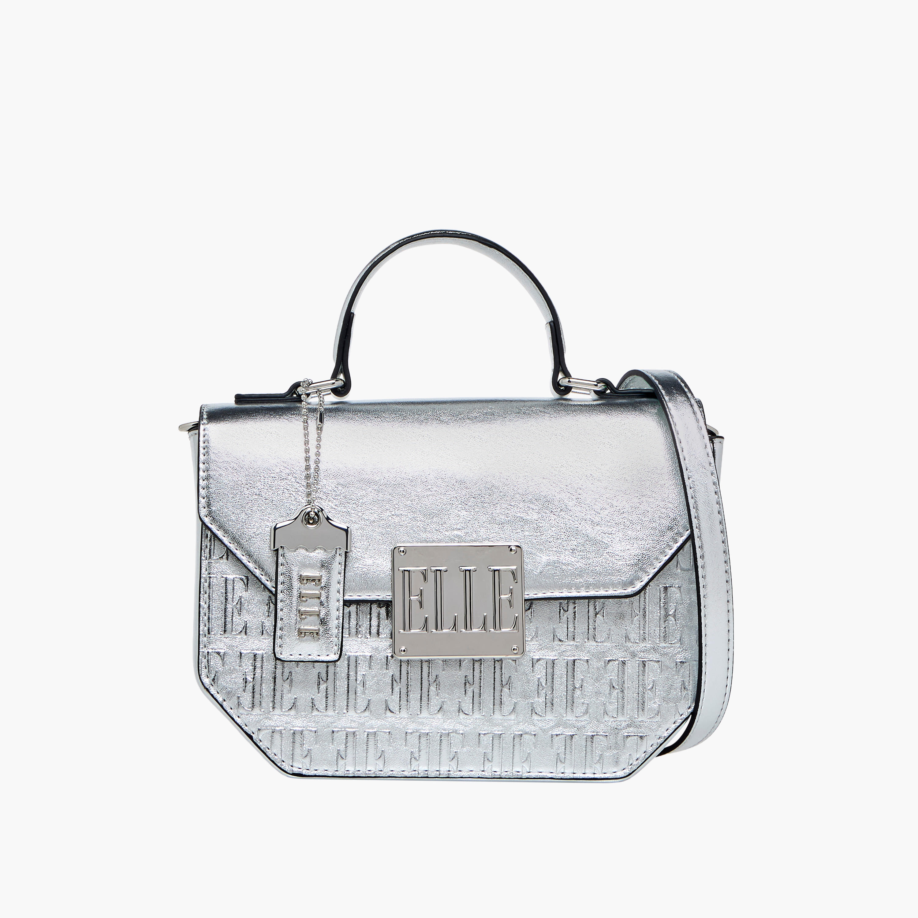 شنطة ساتشيل بمقبض وزر إغلاق ونقوش مونوجرام من إيل-women-bagsandwallets-handbags-image-1