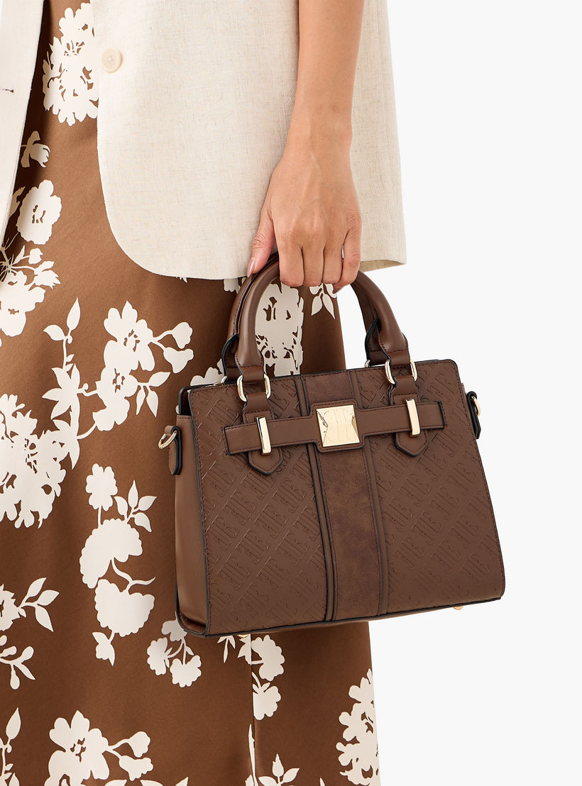 شنطة توتي بحزام قابل للفصل وسحاب إغلاق ونقوش مونوجرام من إيل-women-bagsandwallets-handbags-image-3