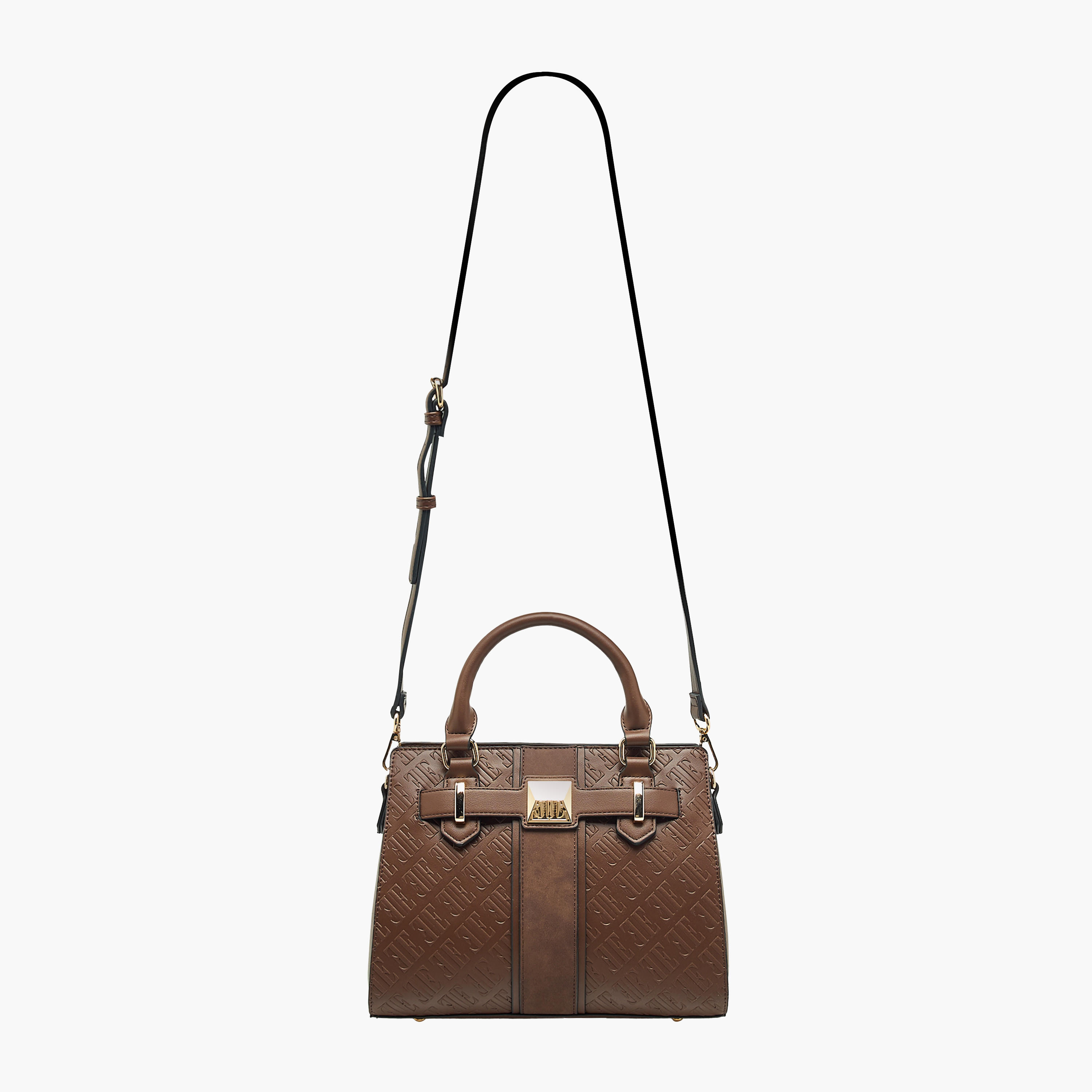 شنطة توتي بحزام قابل للفصل وسحاب إغلاق ونقوش مونوجرام من إيل-women-bagsandwallets-handbags-image-4