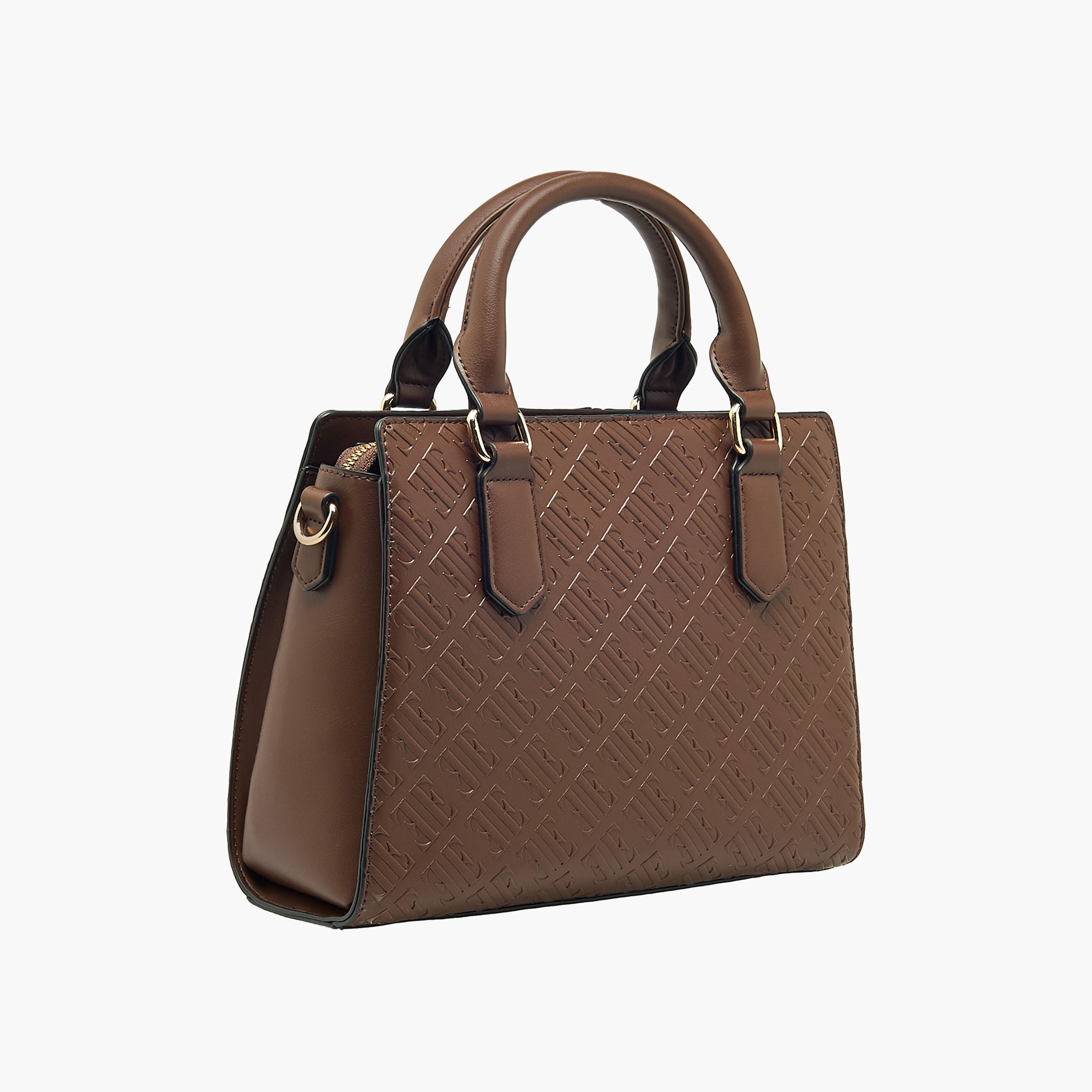 شنطة توتي بحزام قابل للفصل وسحاب إغلاق ونقوش مونوجرام من إيل-women-bagsandwallets-handbags-image-5