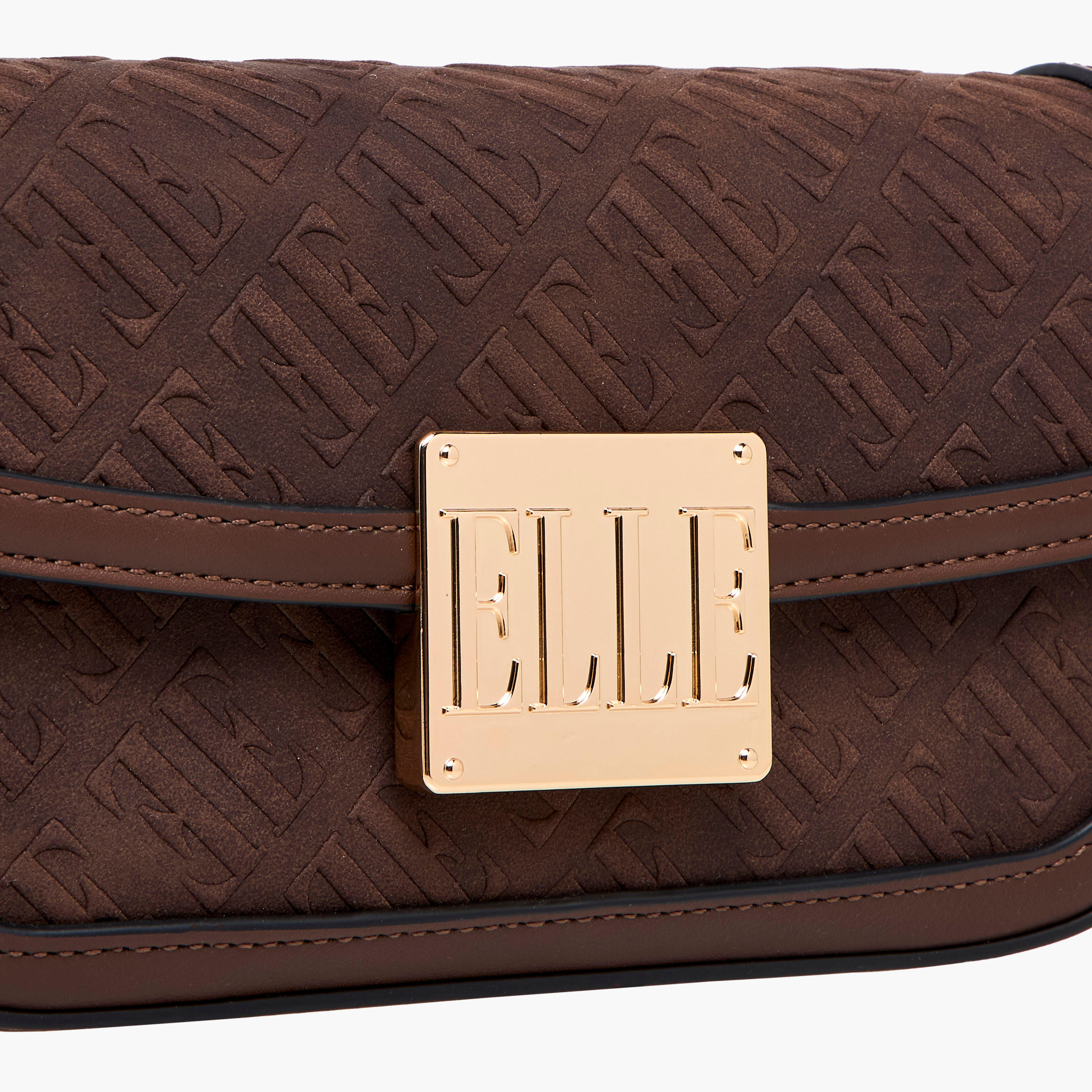 شنطة كتف بنقوش مونوجرام وحزام سلسلة قابلة للفصل من إيل-women-bagsandwallets-handbags-image-6