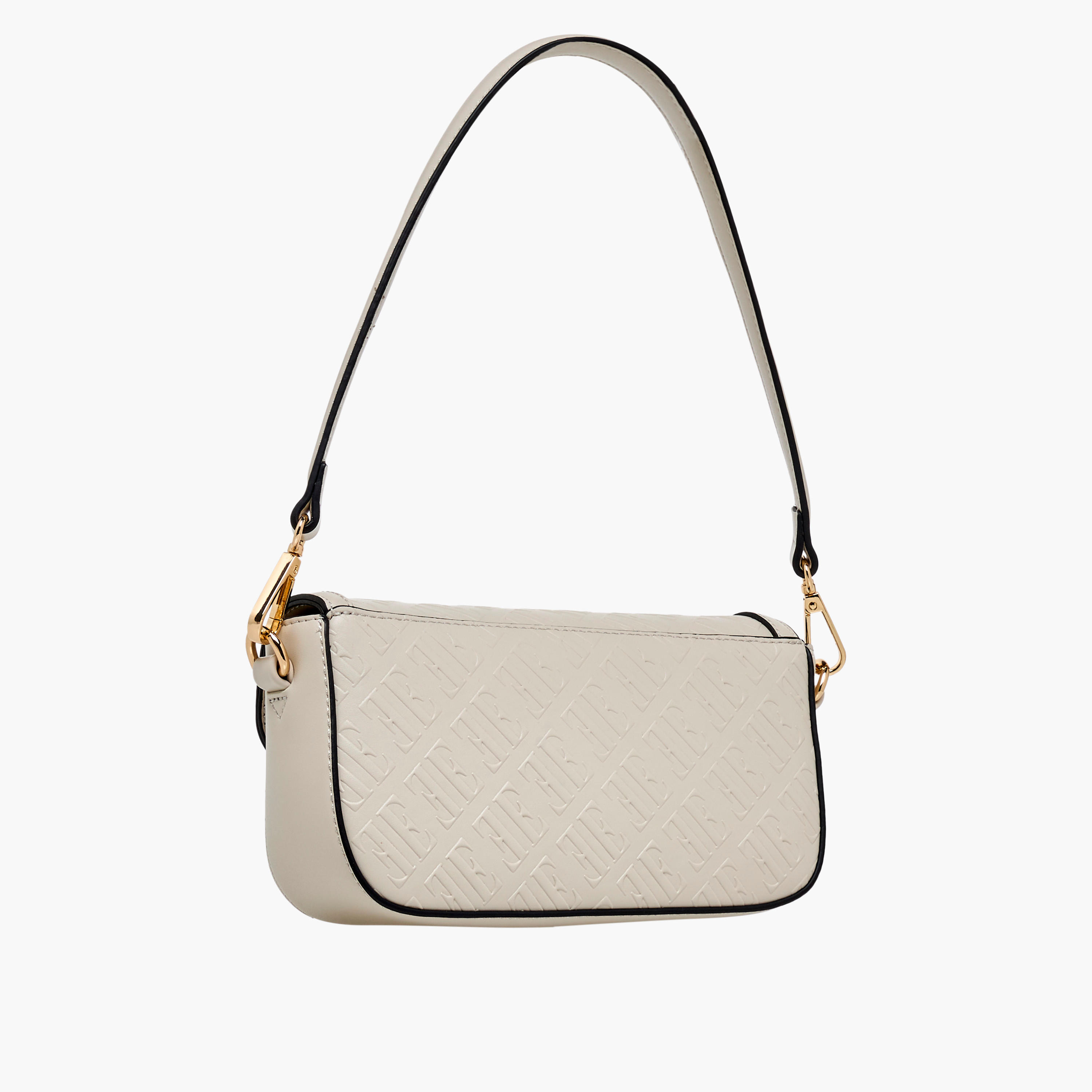 Elle Monogram Embossed Shoulder Bag with Detachable Chain Strap-women-bagsandwallets-handbags-image-5