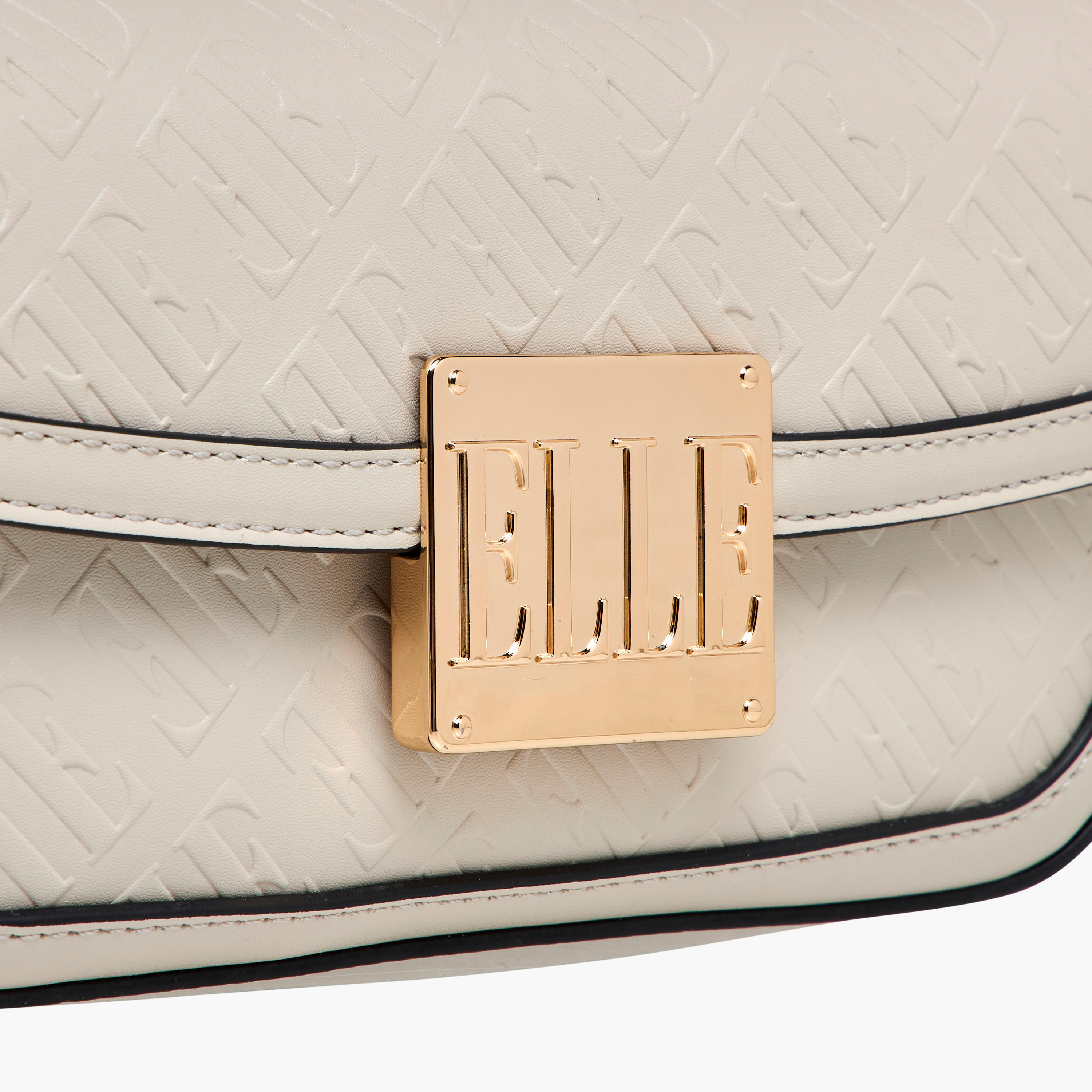 Elle Monogram Embossed Shoulder Bag with Detachable Chain Strap-women-bagsandwallets-handbags-image-6