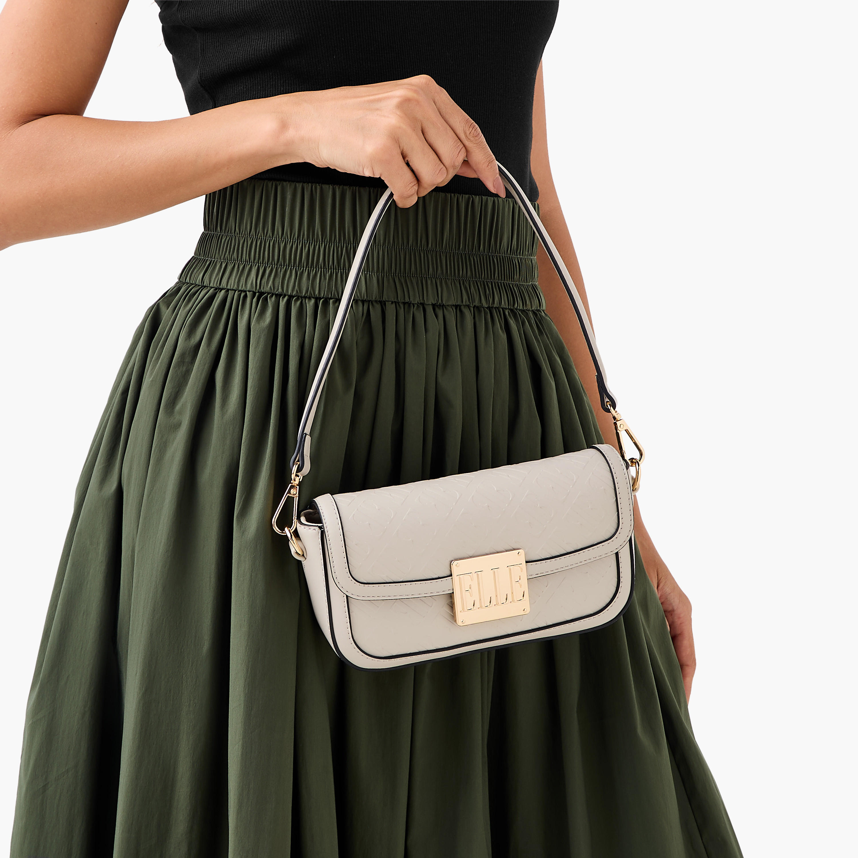 شنطة كتف بنقوش مونوجرام وحزام سلسلة قابلة للفصل من إيل-women-bagsandwallets-handbags-image-9