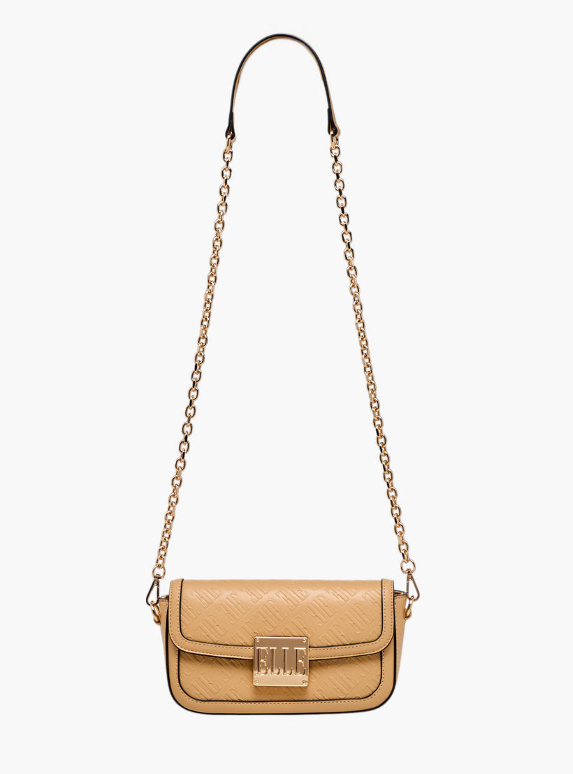 شنطة كتف بنقوش مونوجرام وحزام سلسلة قابلة للفصل من إيل-women-bagsandwallets-handbags-image-7