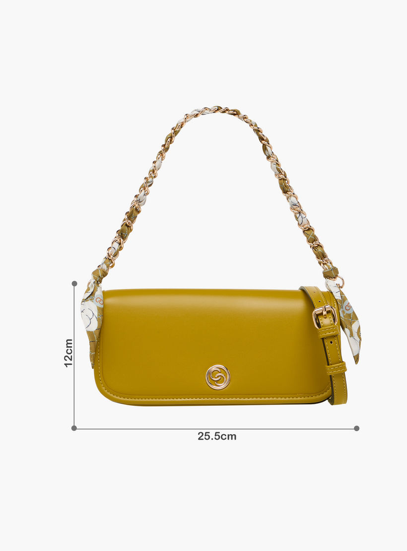 شنطة كروس بودي سادة بحزام قابل للفصل وطية إغلاق من سيليست-women-bagsandwallets-handbags-image-2