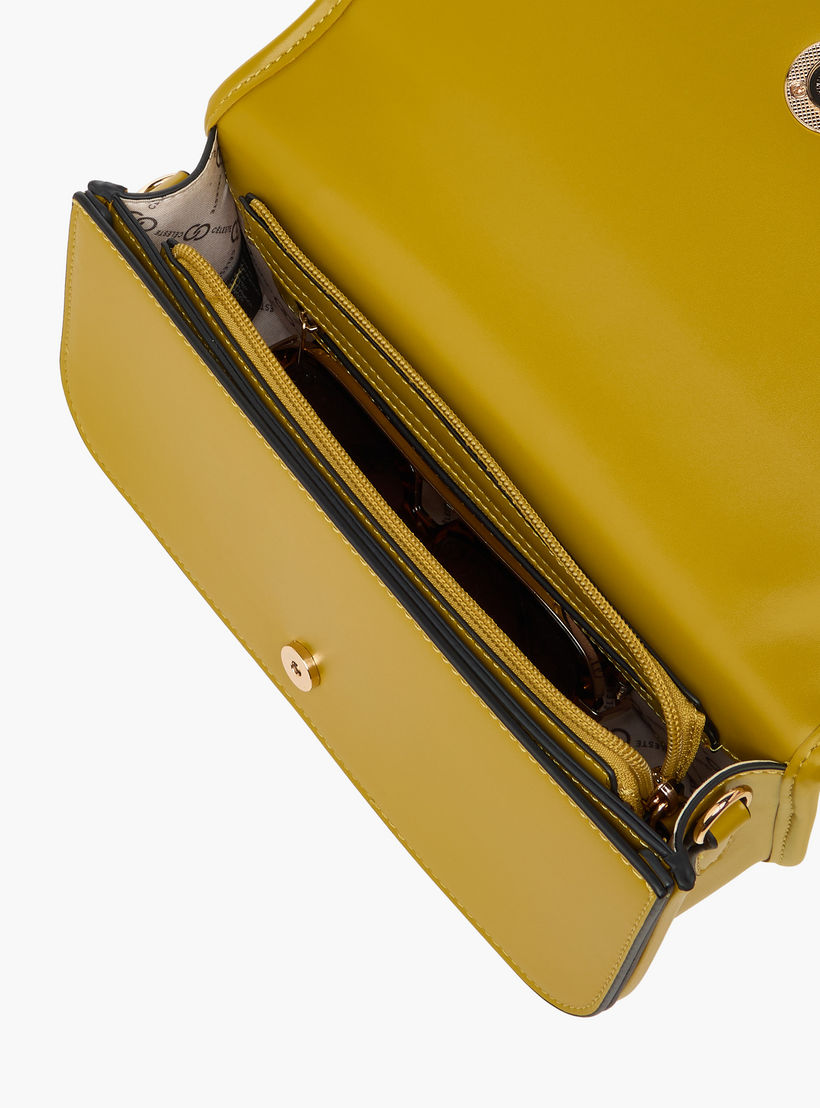 شنطة كروس بودي سادة بحزام قابل للفصل وطية إغلاق من سيليست-women-bagsandwallets-handbags-image-10