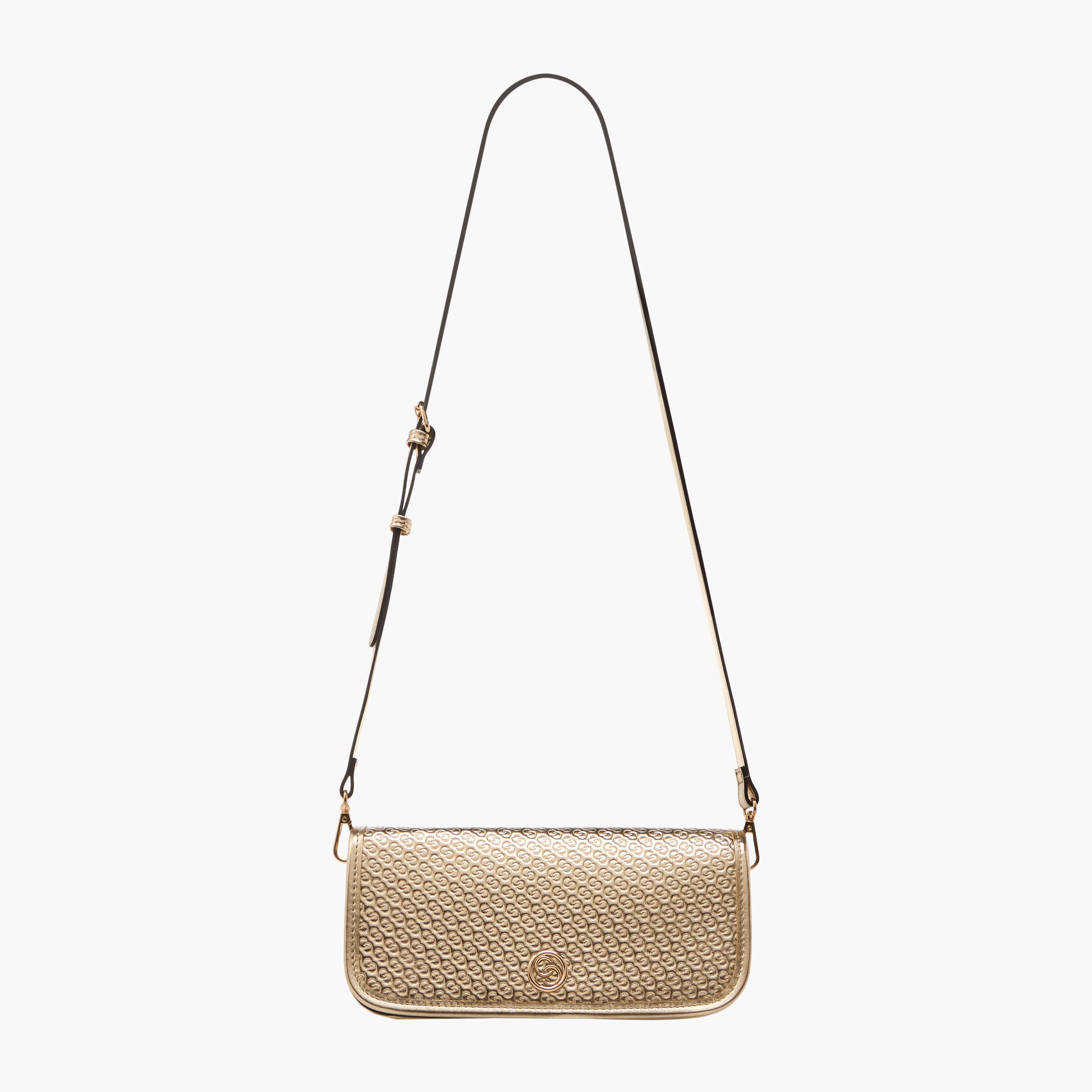 Celeste Monogram Embossed Shoulder Bag with Chain Strap-women-bagsandwallets-handbags-image-4
