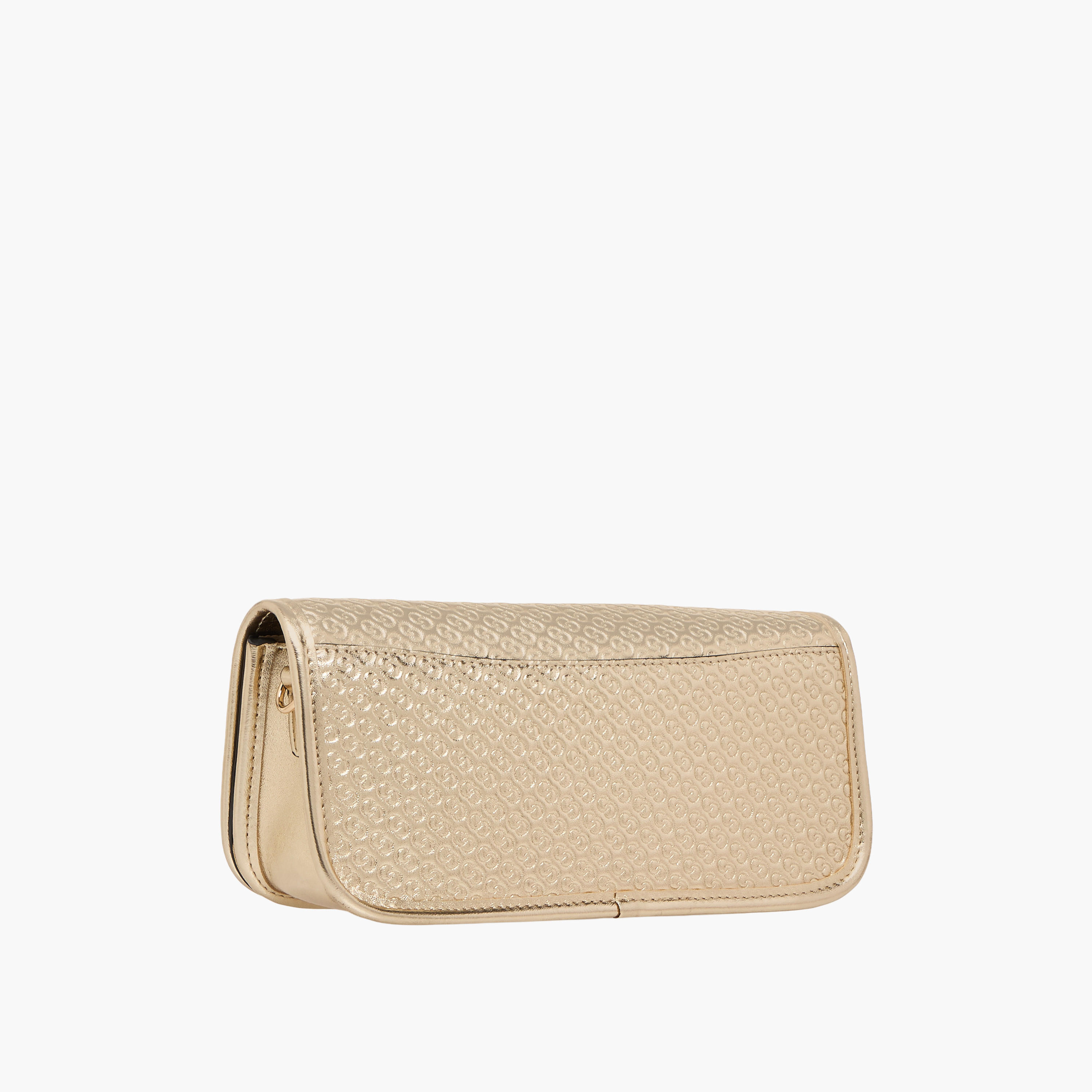 شنطة كتف بنقوش مونوجرام بارزة وحزام سلسلة من سيليست-women-bagsandwallets-handbags-image-5