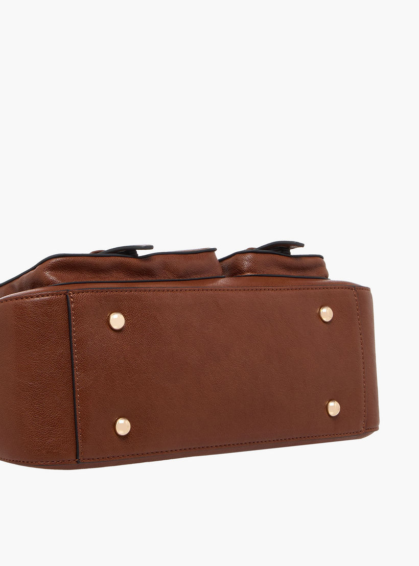 Celeste Solid Tote Bag with Detachable Strap and Zip Closure-women-bagsandwallets-handbags-image-8