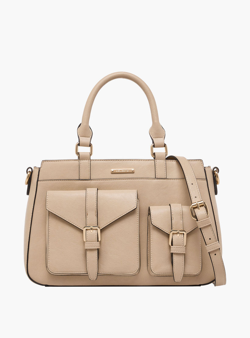 شنطة توتي سادة بحزام قابل للفصل وسحاب إغلاق من سيليست-women-bagsandwallets-handbags-image-1
