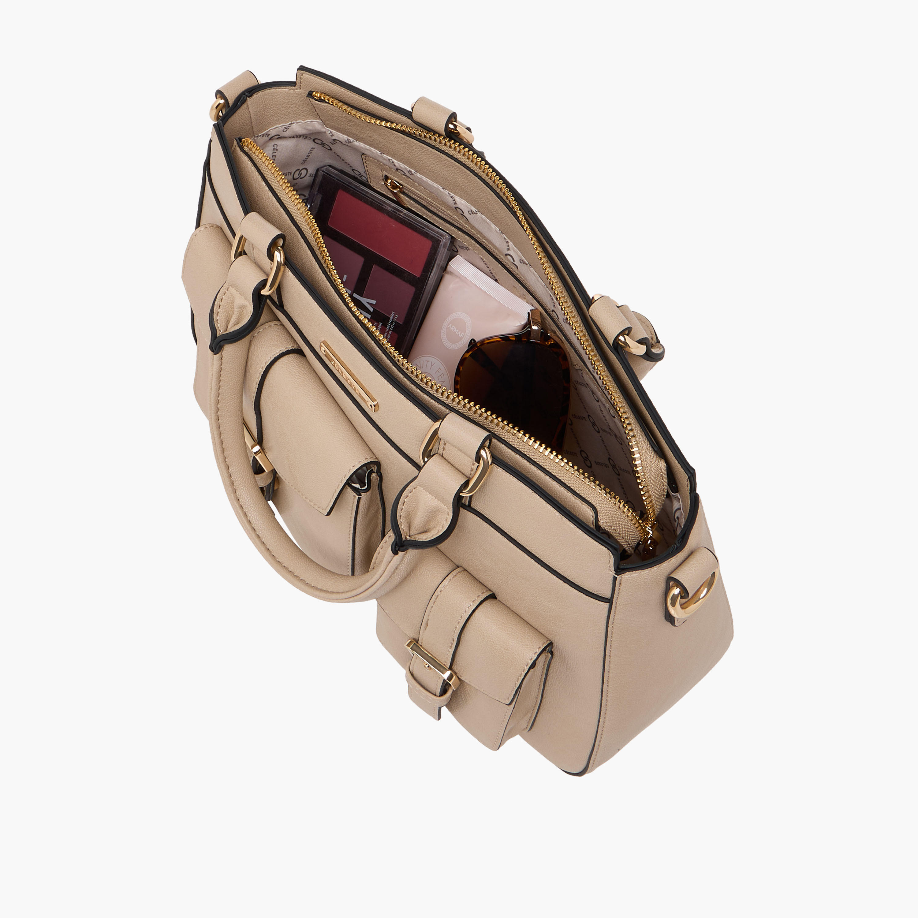 شنطة توتي سادة بحزام قابل للفصل وسحاب إغلاق من سيليست-women-bagsandwallets-handbags-image-10