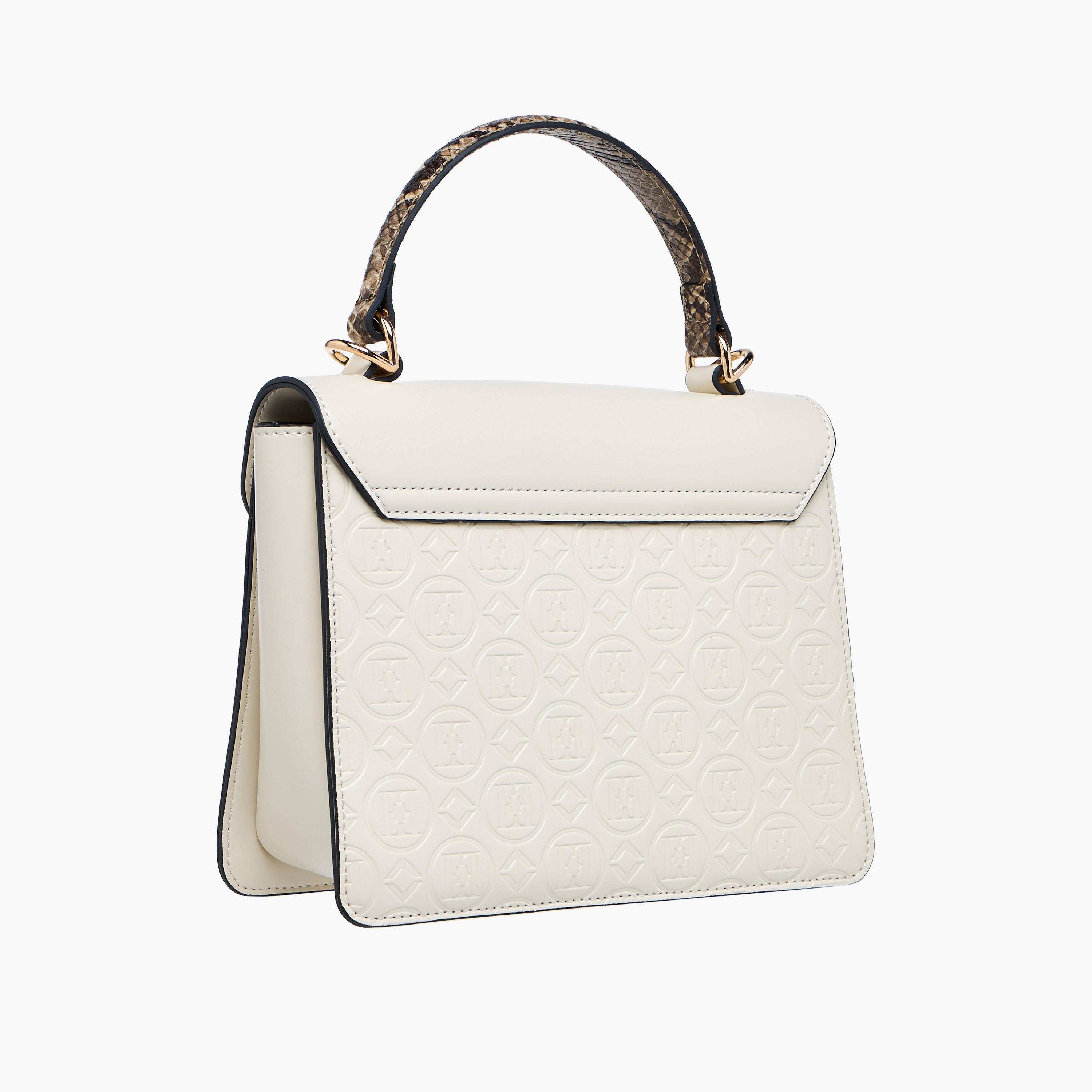 Elle Monogram Embossed Satchel Bag with Top Handle-women-bagsandwallets-handbags-image-5