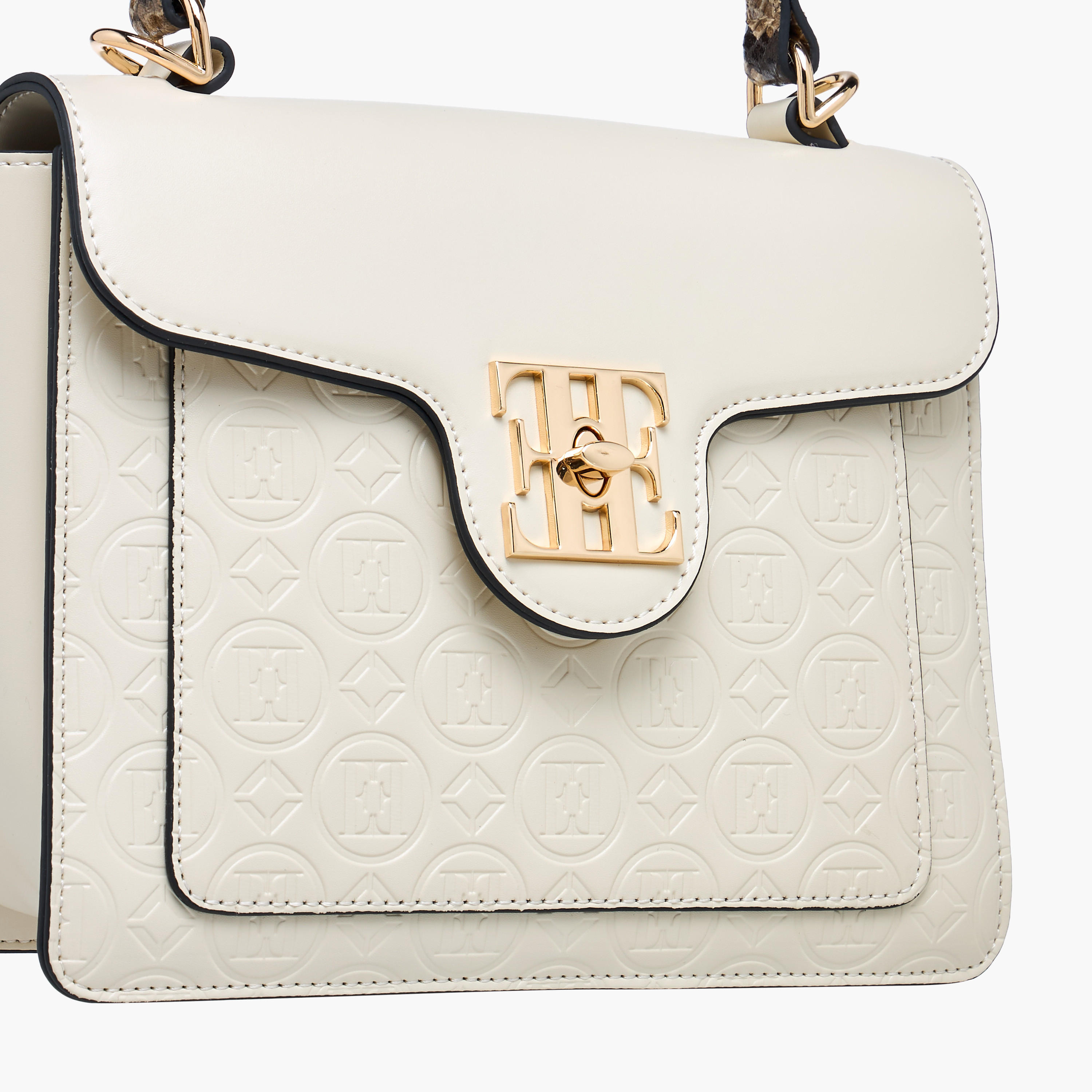 Elle Monogram Embossed Satchel Bag with Top Handle-women-bagsandwallets-handbags-image-6