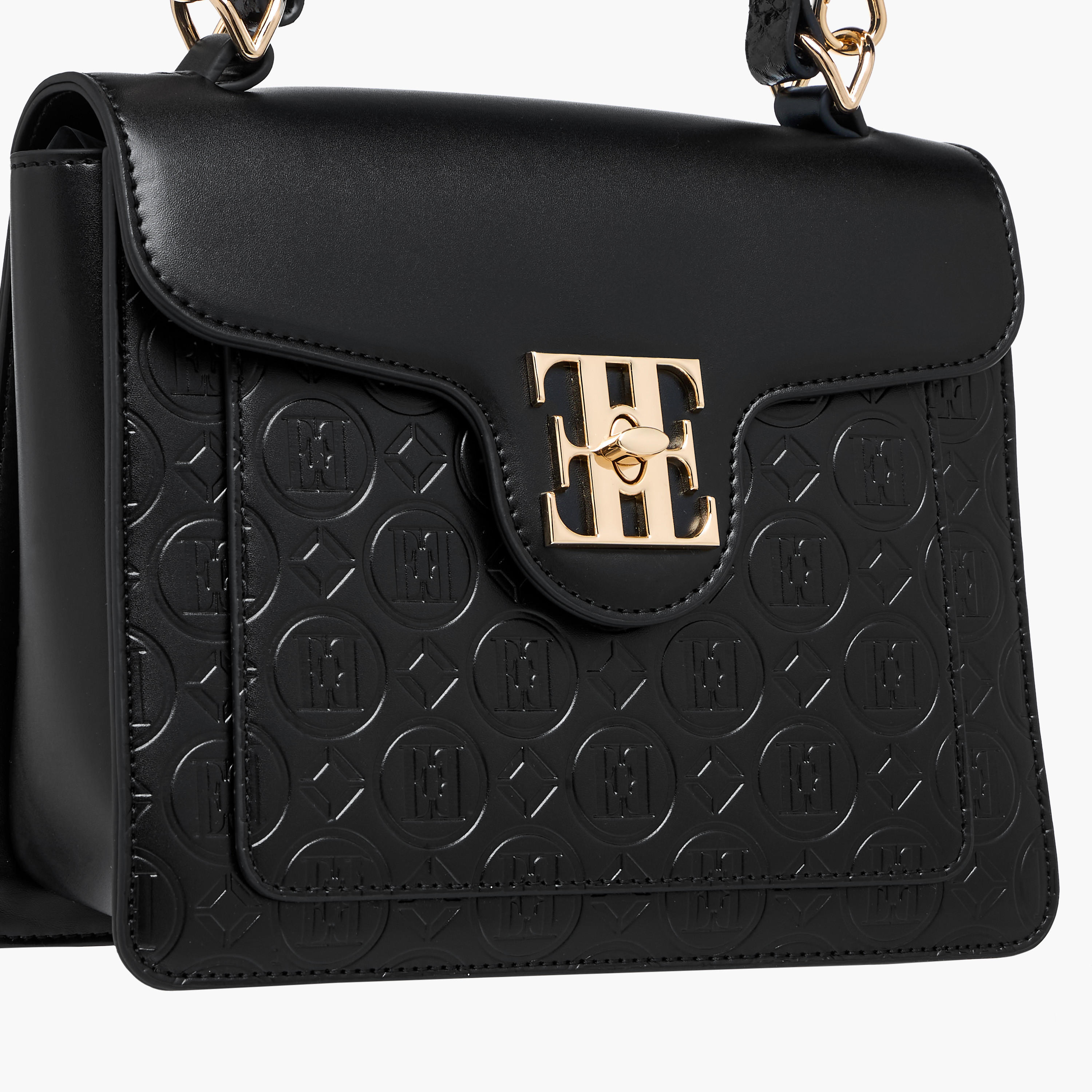 Elle Monogram Embossed Satchel Bag with Top Handle-women-bagsandwallets-handbags-image-5