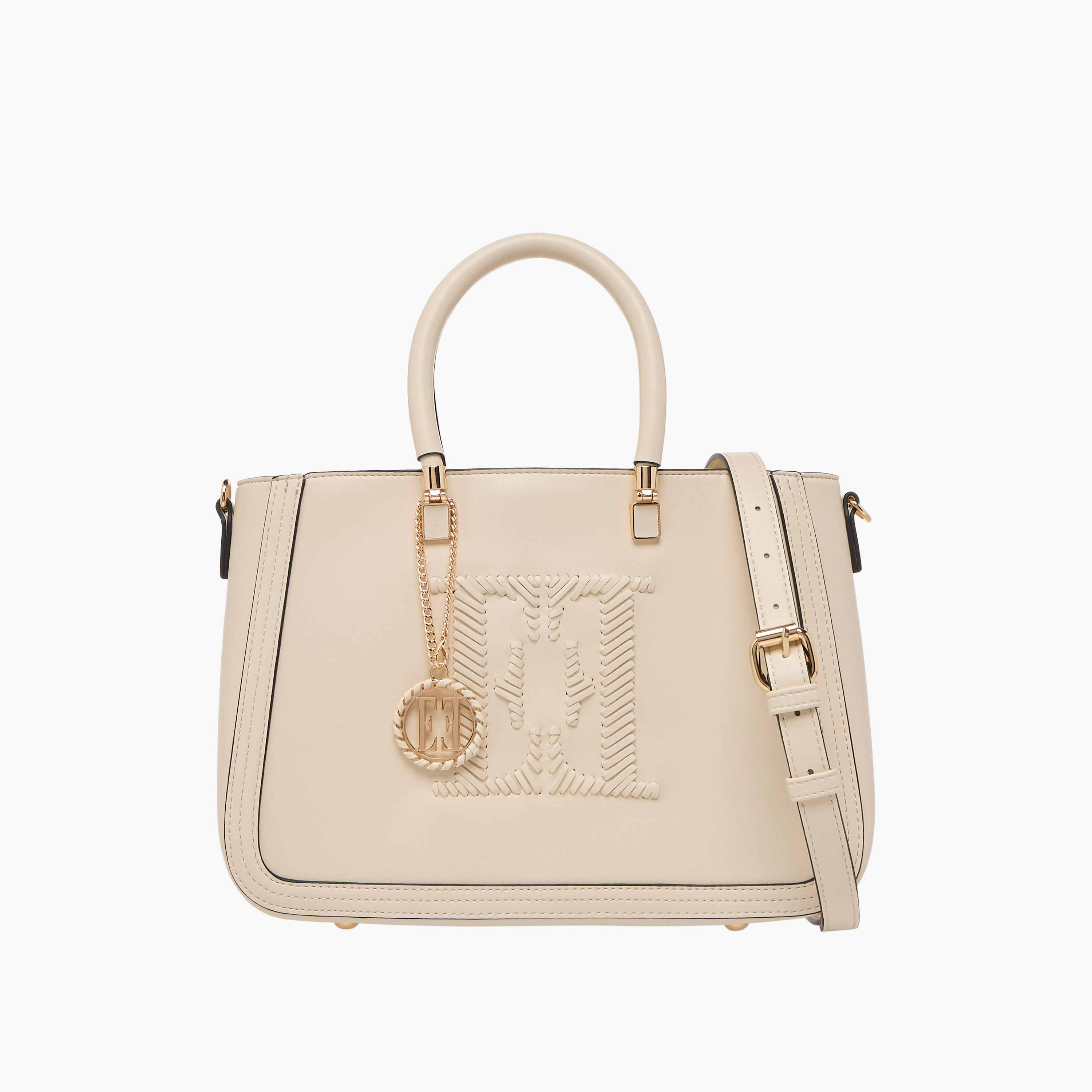 Elle Stitch Detail Tote Bag with Zip Closure-women-bagsandwallets-handbags-image-1