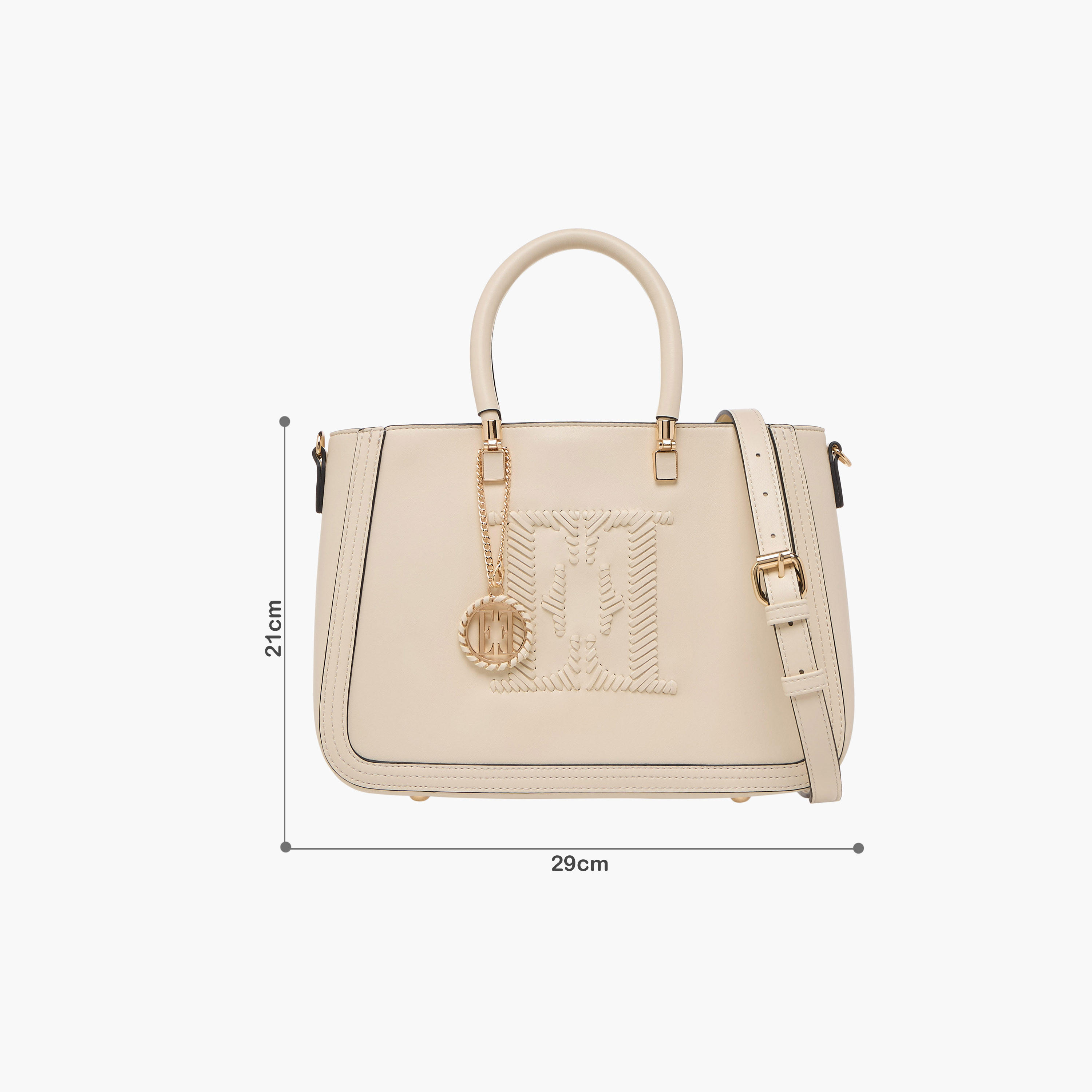 Elle Stitch Detail Tote Bag with Zip Closure-women-bagsandwallets-handbags-image-2