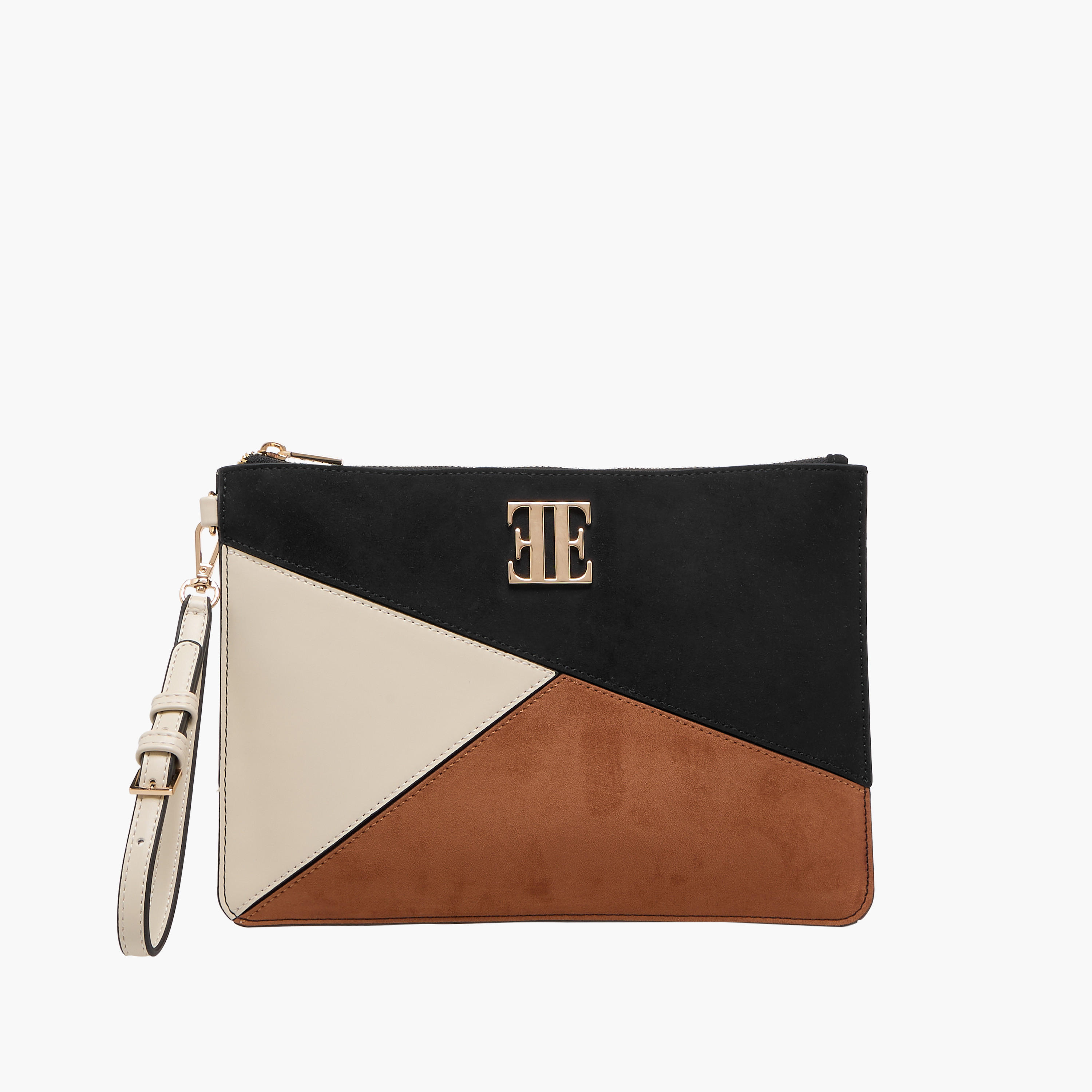 شنطة كلاتش بقوالب ملونة وسحاب إغلاق وحزام معصم من إيل-women-bagsandwallets-handbags-image-1