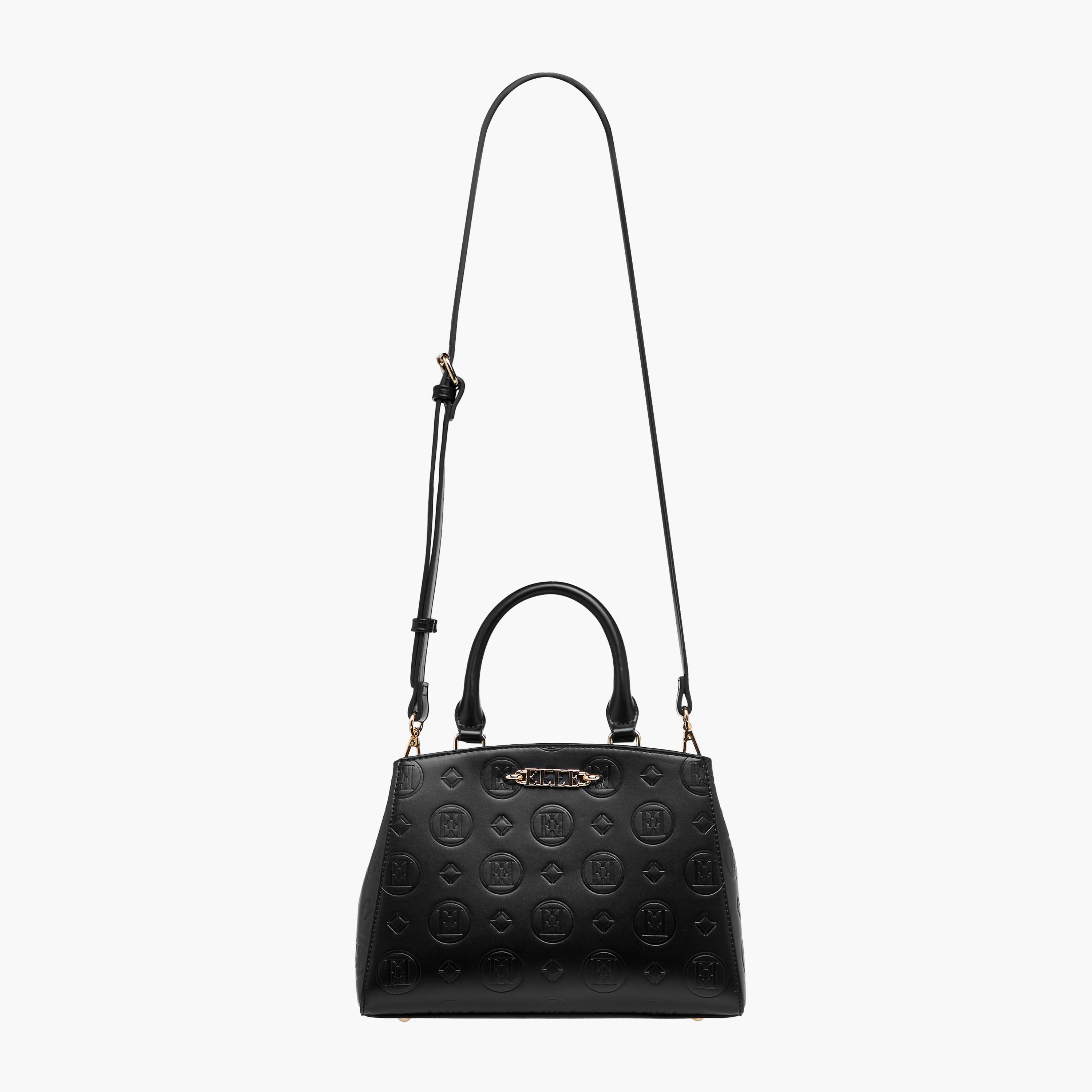 Elle Monogram Embossed Tote Bag with Double Handle-women-bagsandwallets-handbags-image-4