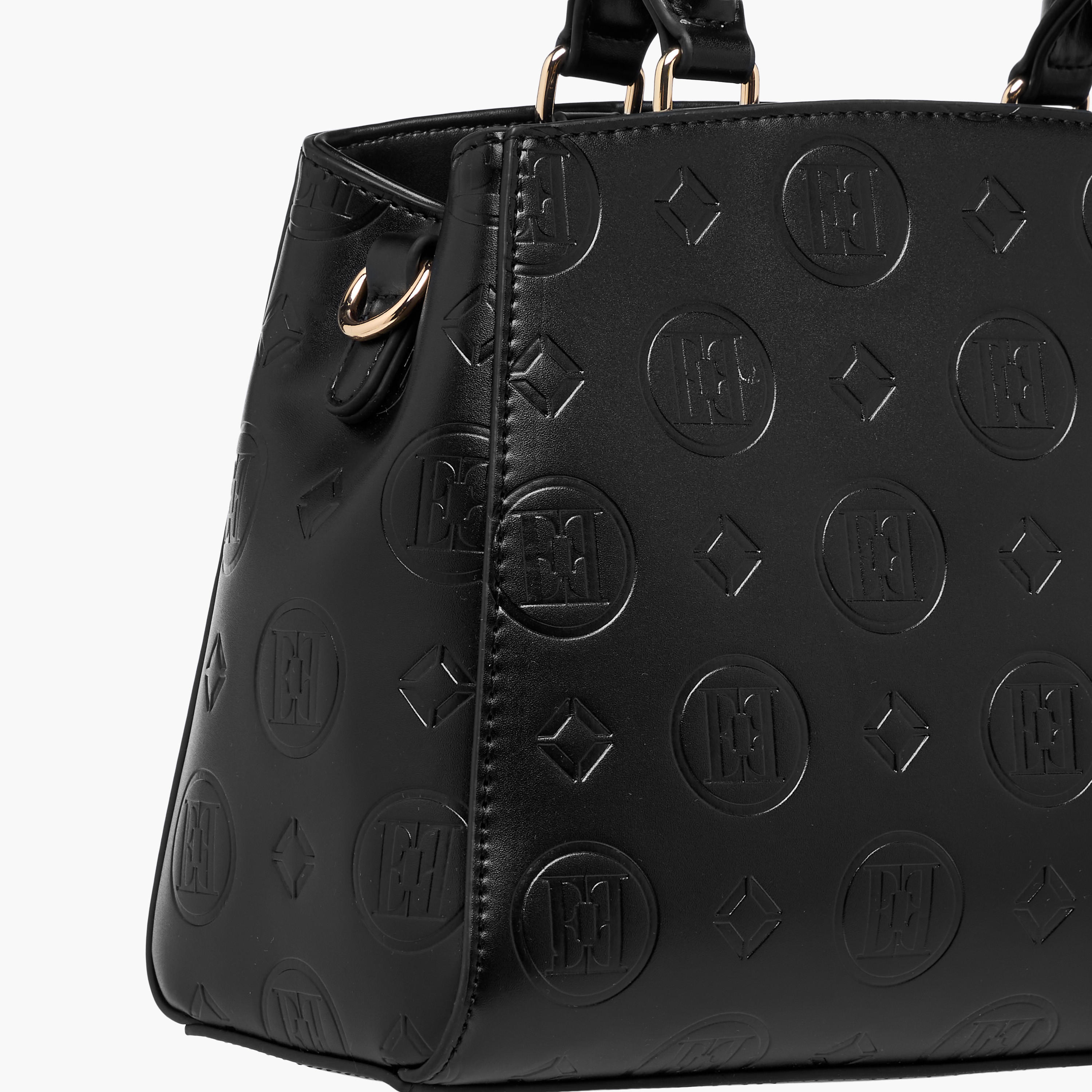 Elle Monogram Embossed Tote Bag with Double Handle-women-bagsandwallets-handbags-image-7