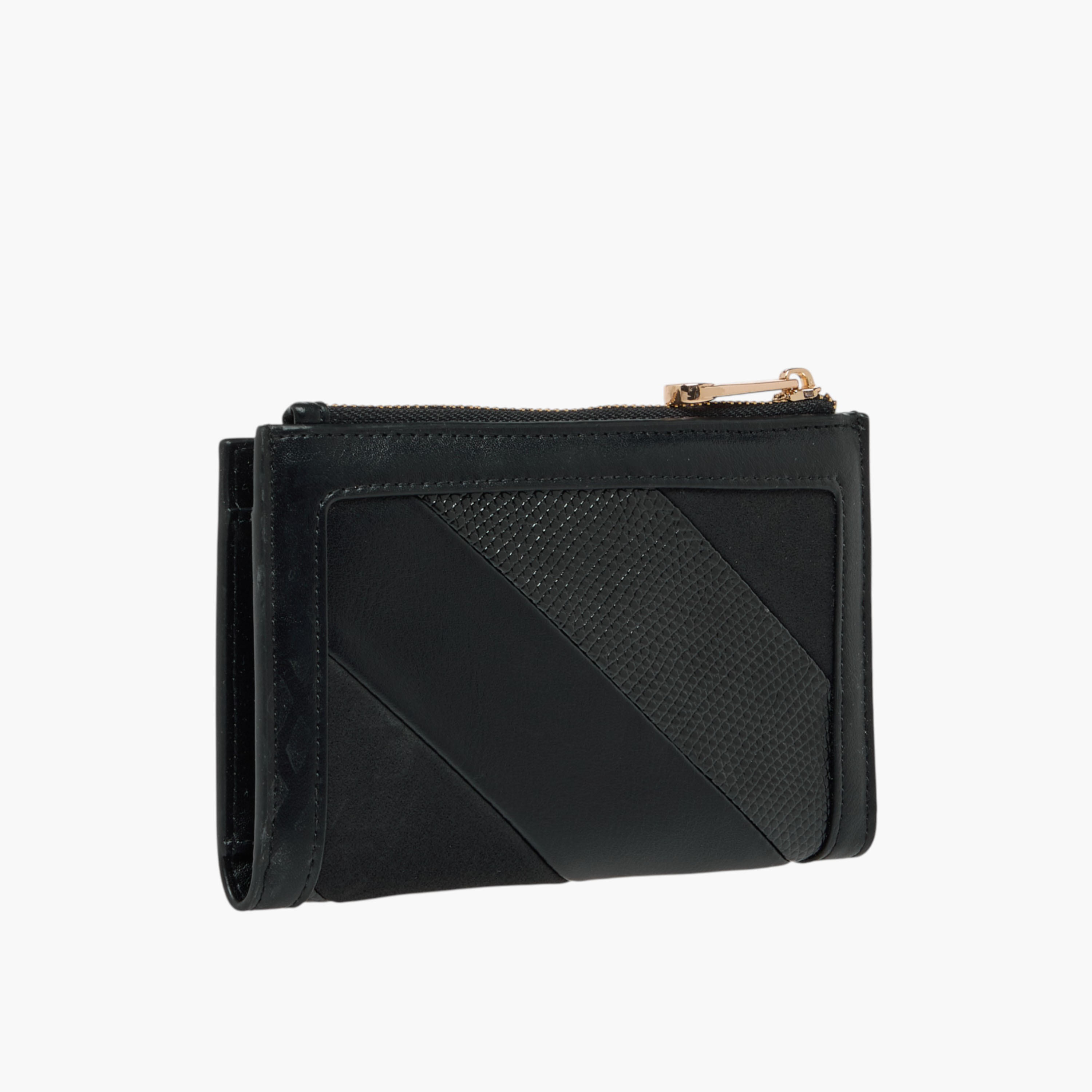 Celeste Textured Bi-Fold Wallet with Snap Button Closure-women-bagsandwallets-wallets-image-2