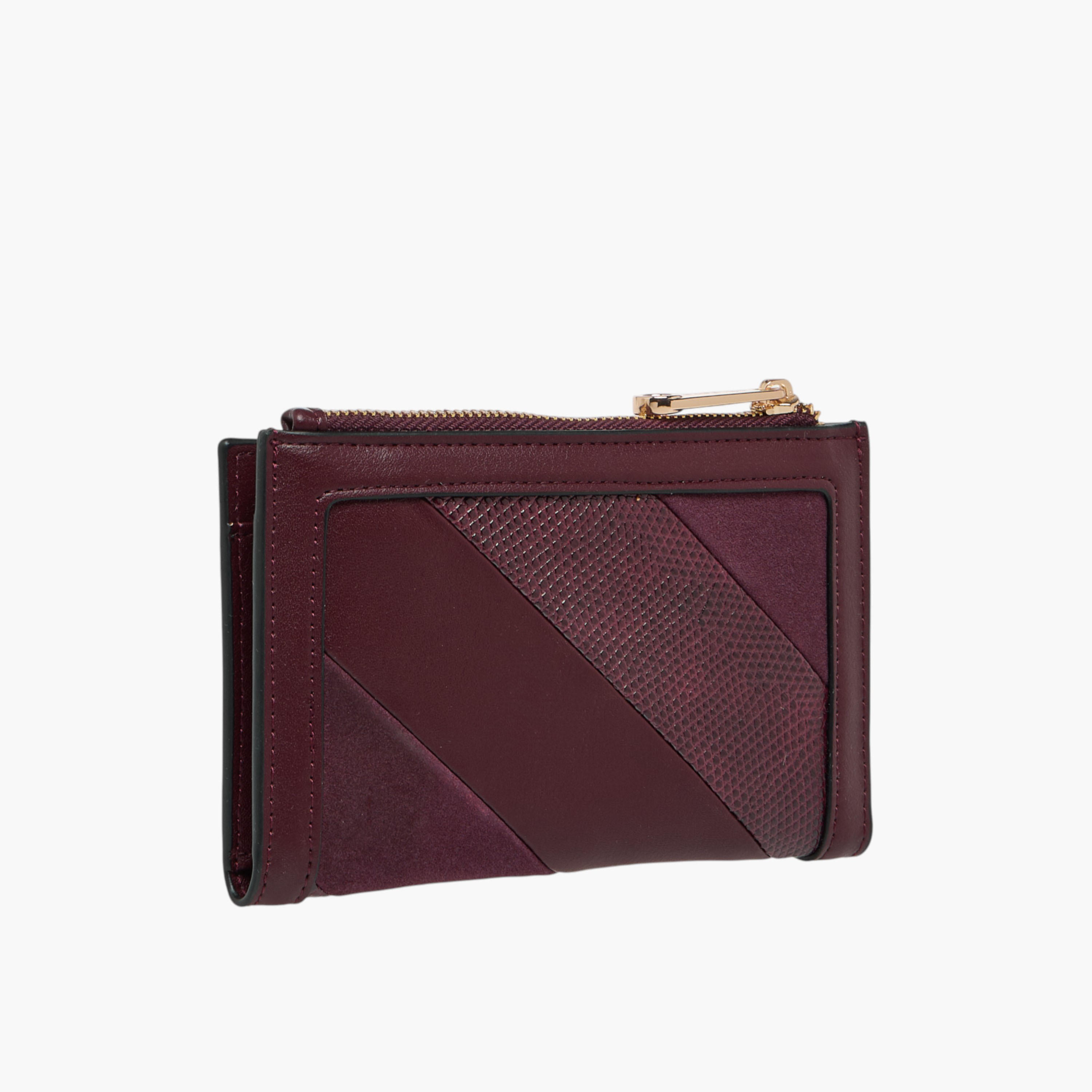 Celeste Textured Bi-Fold Wallet with Snap Button Closure-women-bagsandwallets-wallets-image-2